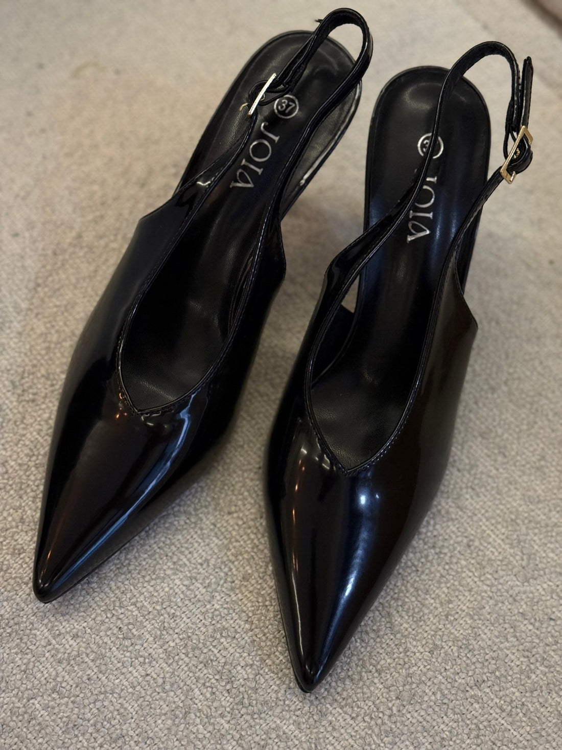 Escarpins noirs vernis - Léone