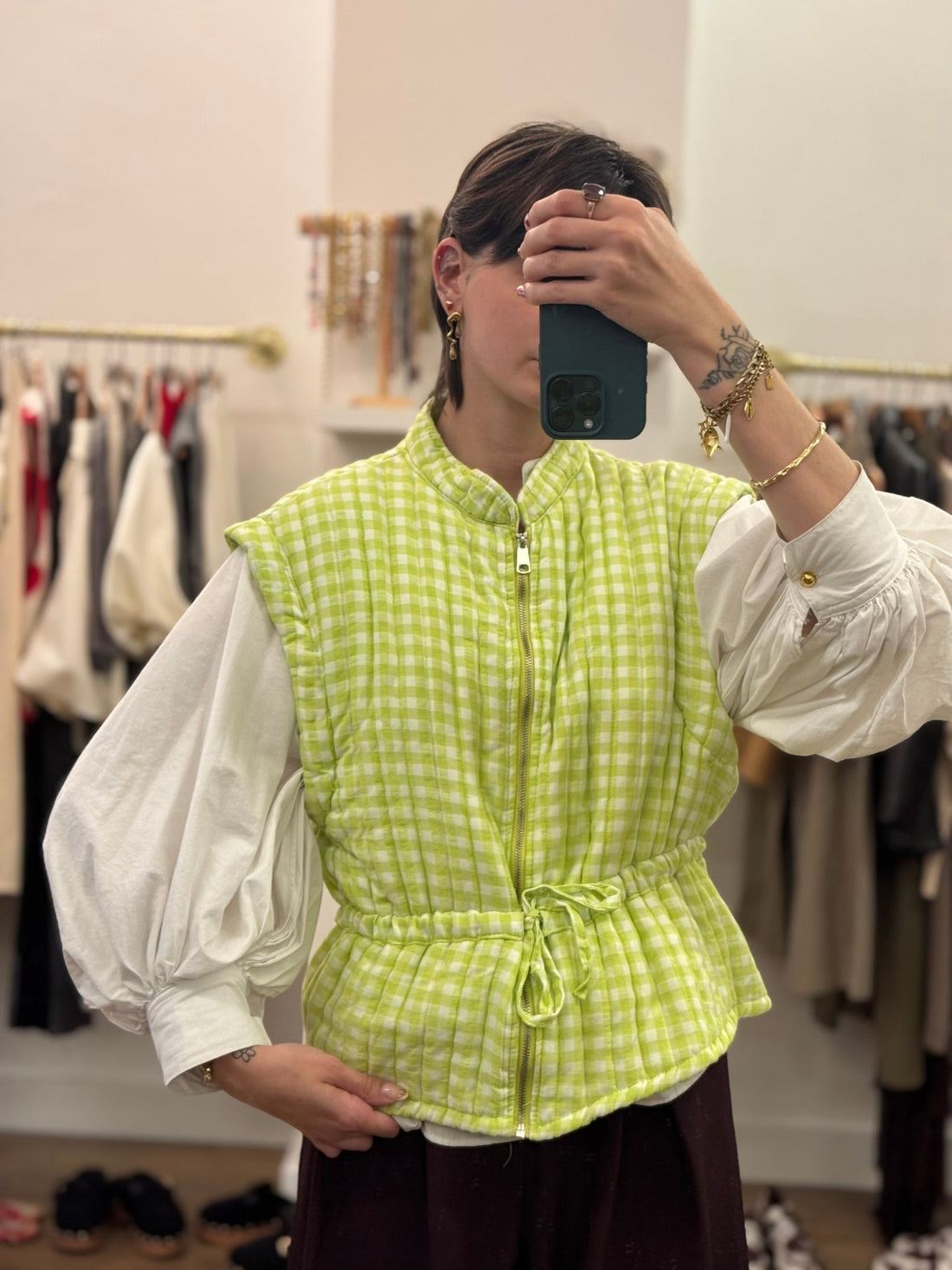 Gilet Brigitte vert - Léone