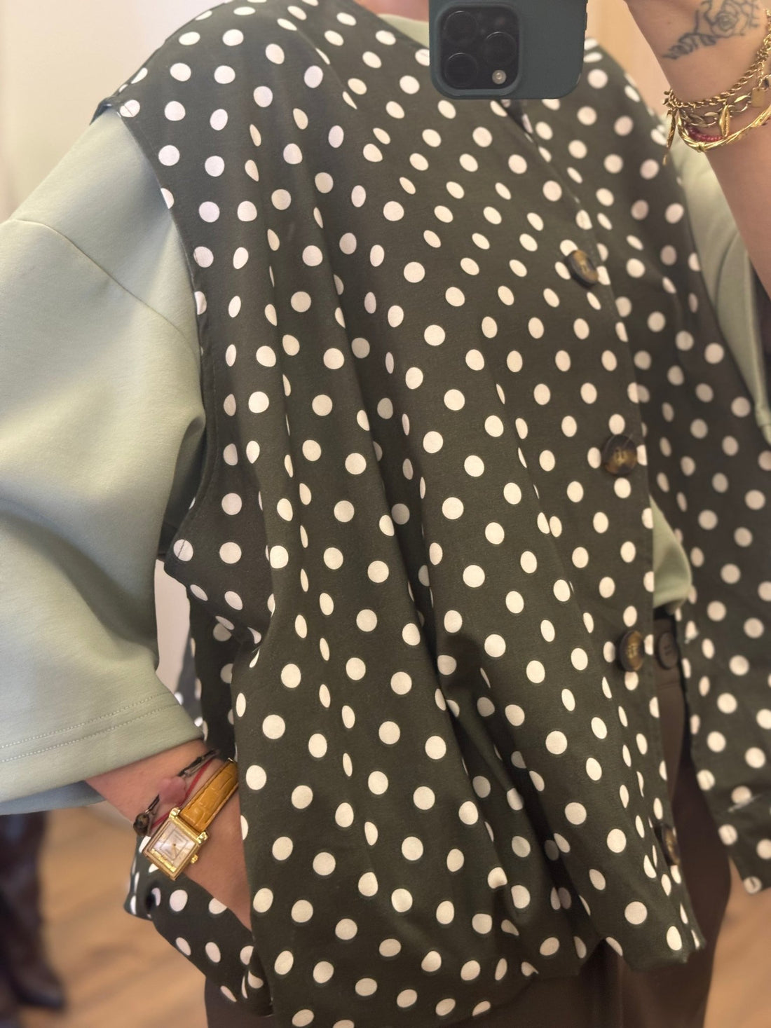 Gilet Cher kaki - Léone