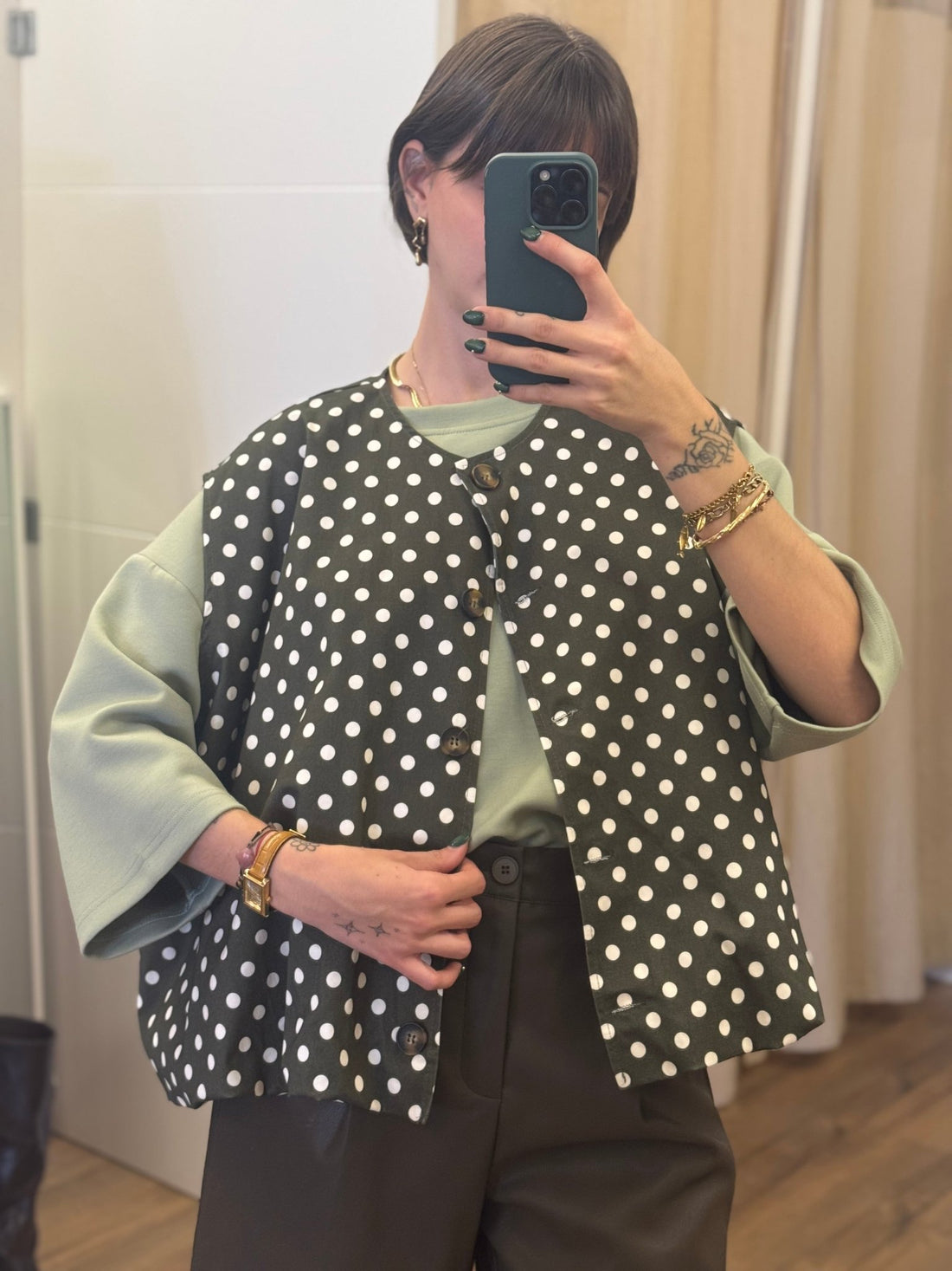 Gilet Cher kaki - Léone