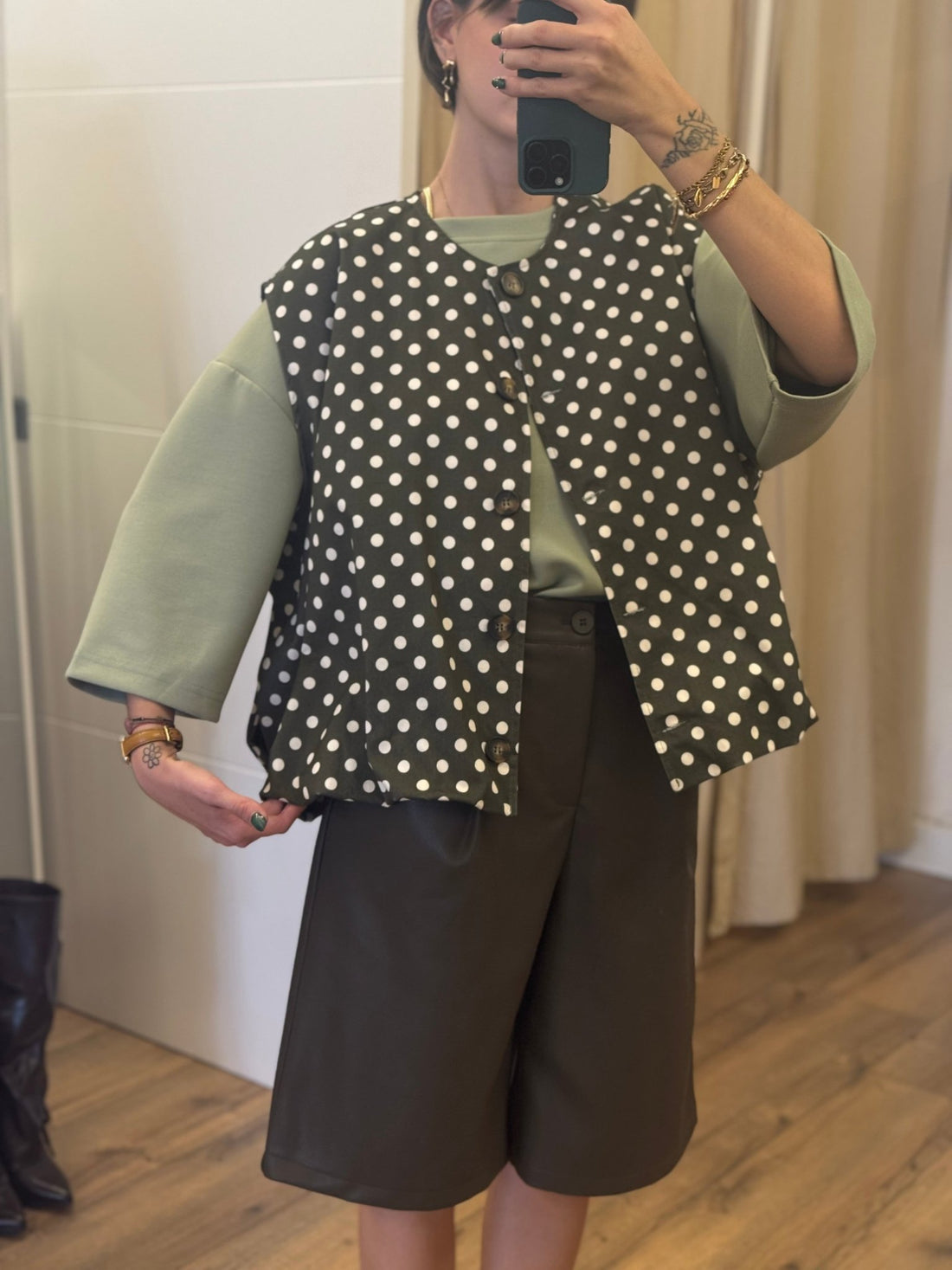 Gilet Cher kaki - Léone