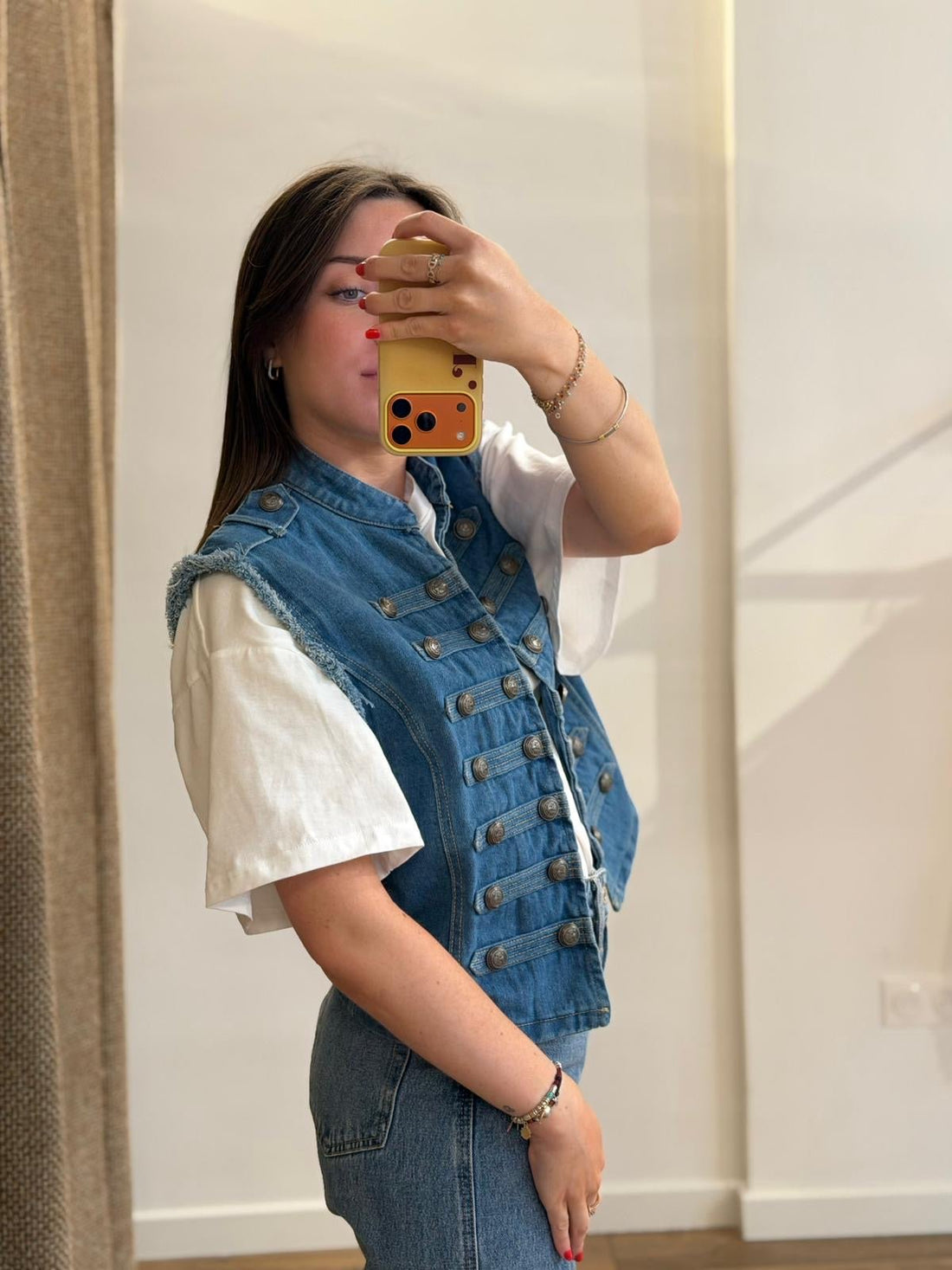 Gilet en jean bleu Victor - Léone