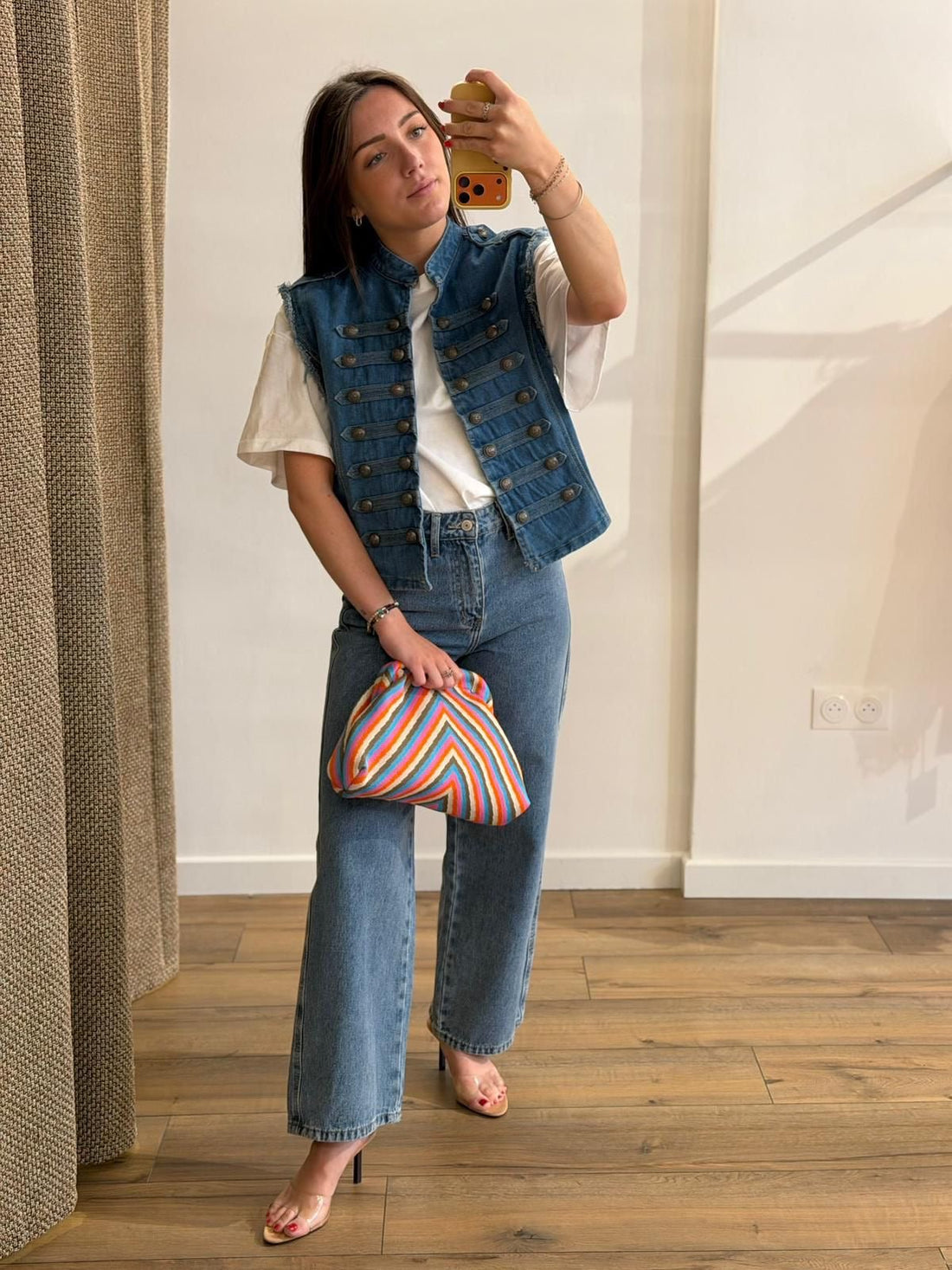 Gilet en jean bleu Victor - Léone