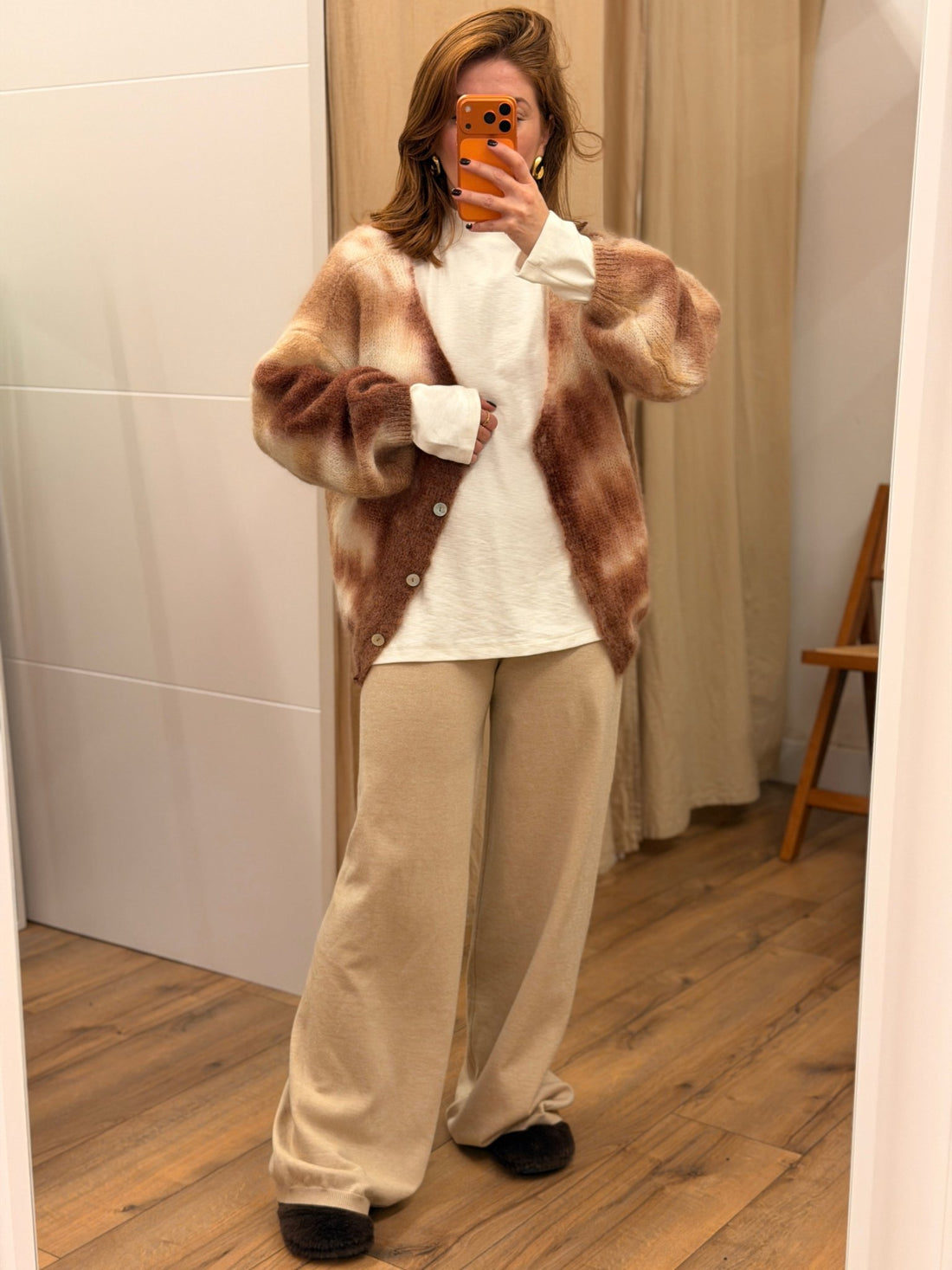 Gilet en mohair Willy marron - Léone