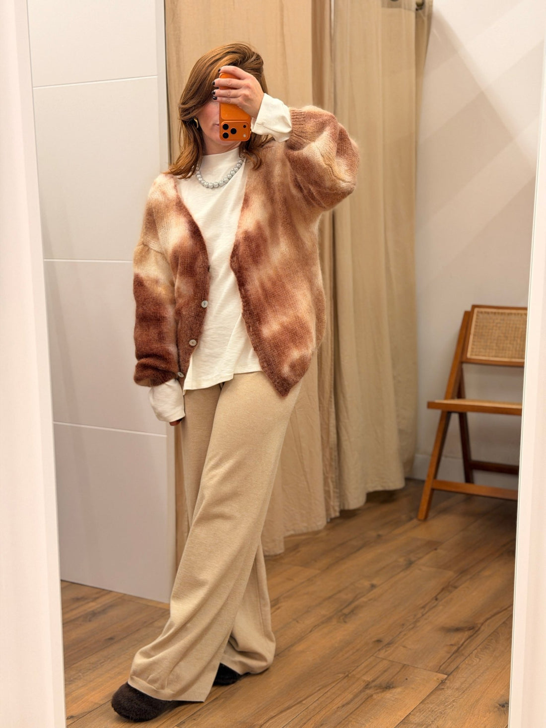 Gilet en mohair Willy marron - Léone