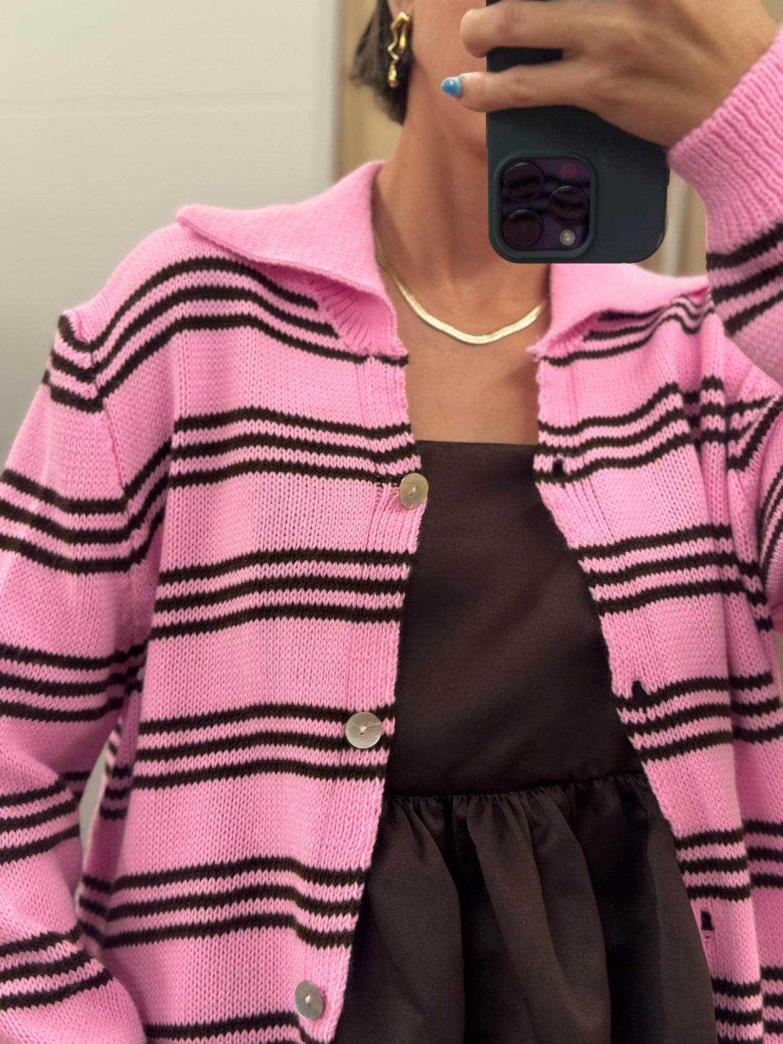 Gilet Fabrice rose - Léone