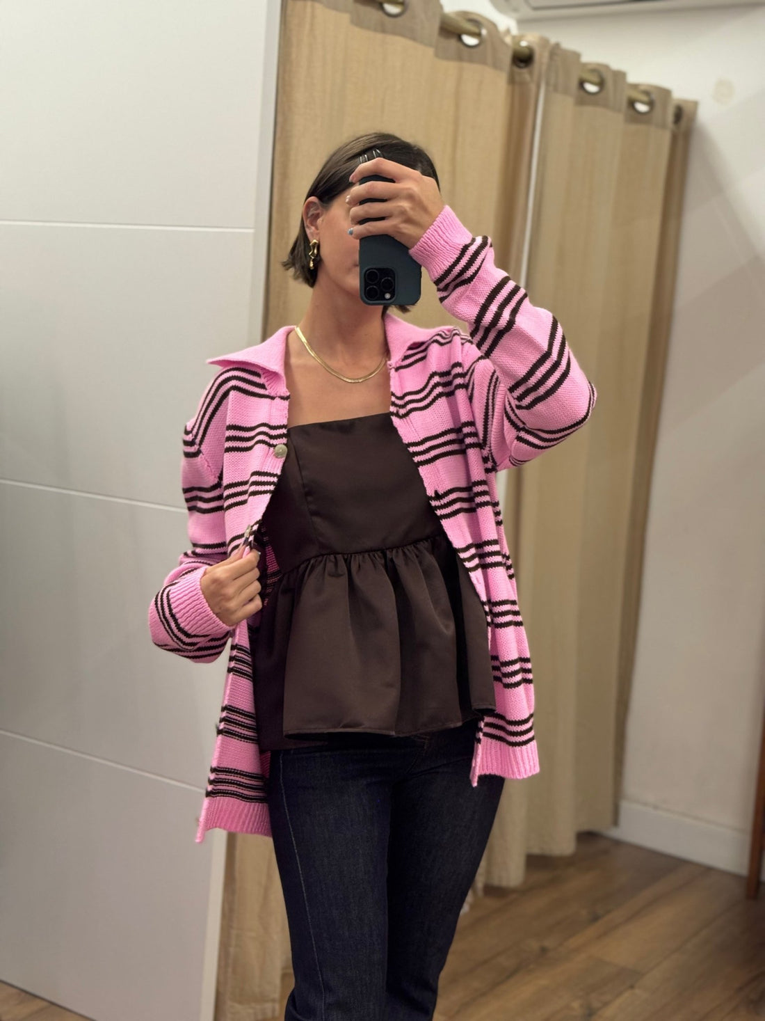 Gilet Fabrice rose - Léone