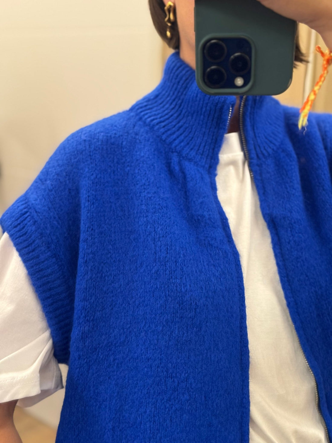 Gilet kezian bleu - Léone