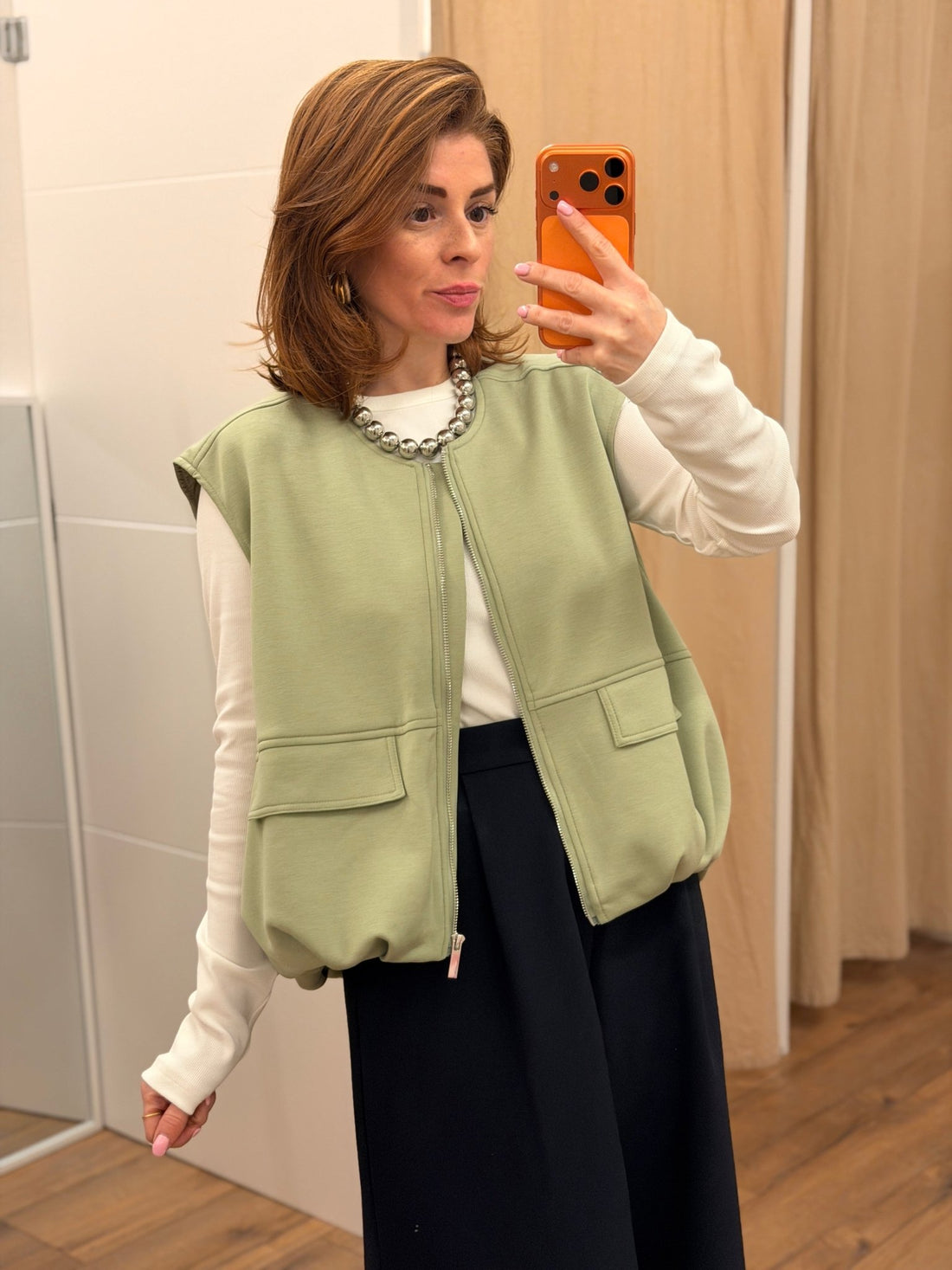 Gilet Malaury vert pastel - Léone