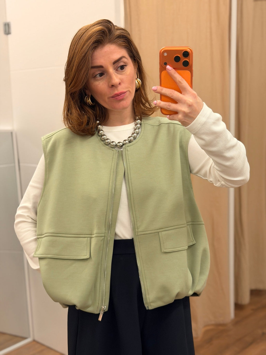 Gilet Malaury vert pastel - Léone