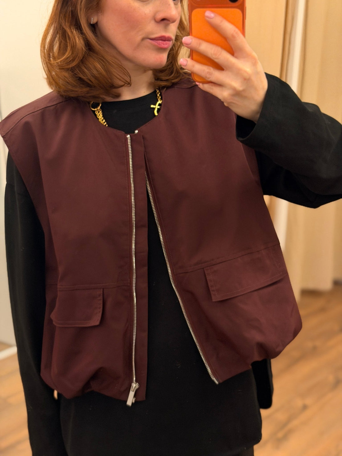 Gilet Perdita prune - Léone