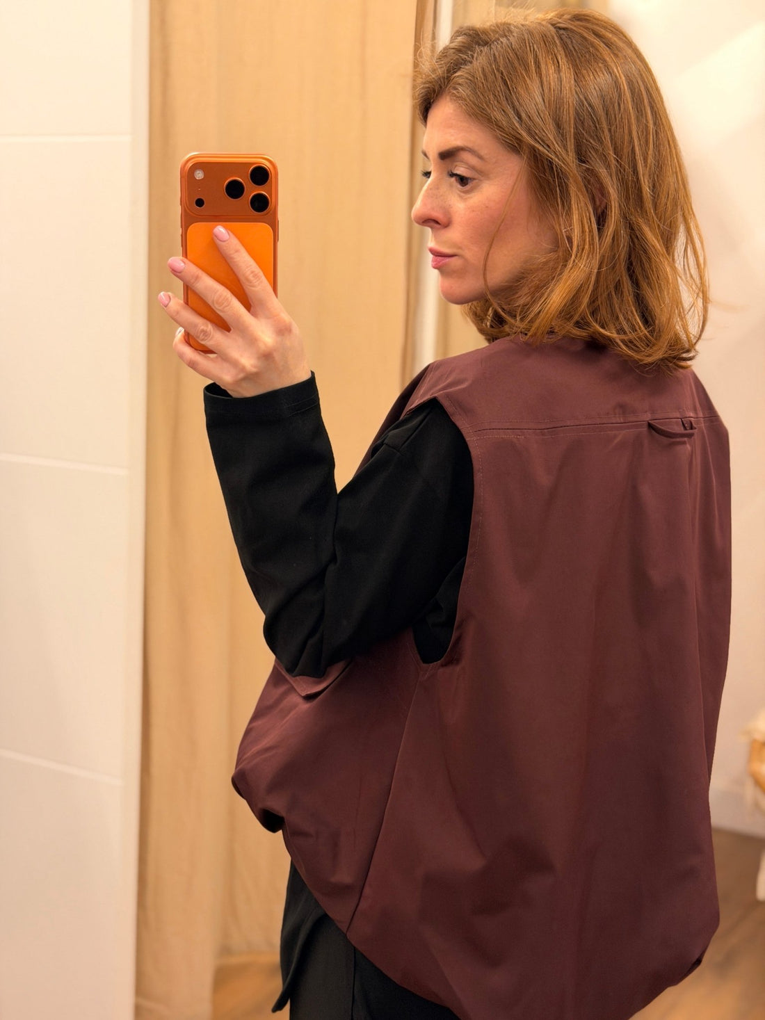 Gilet Perdita prune - Léone