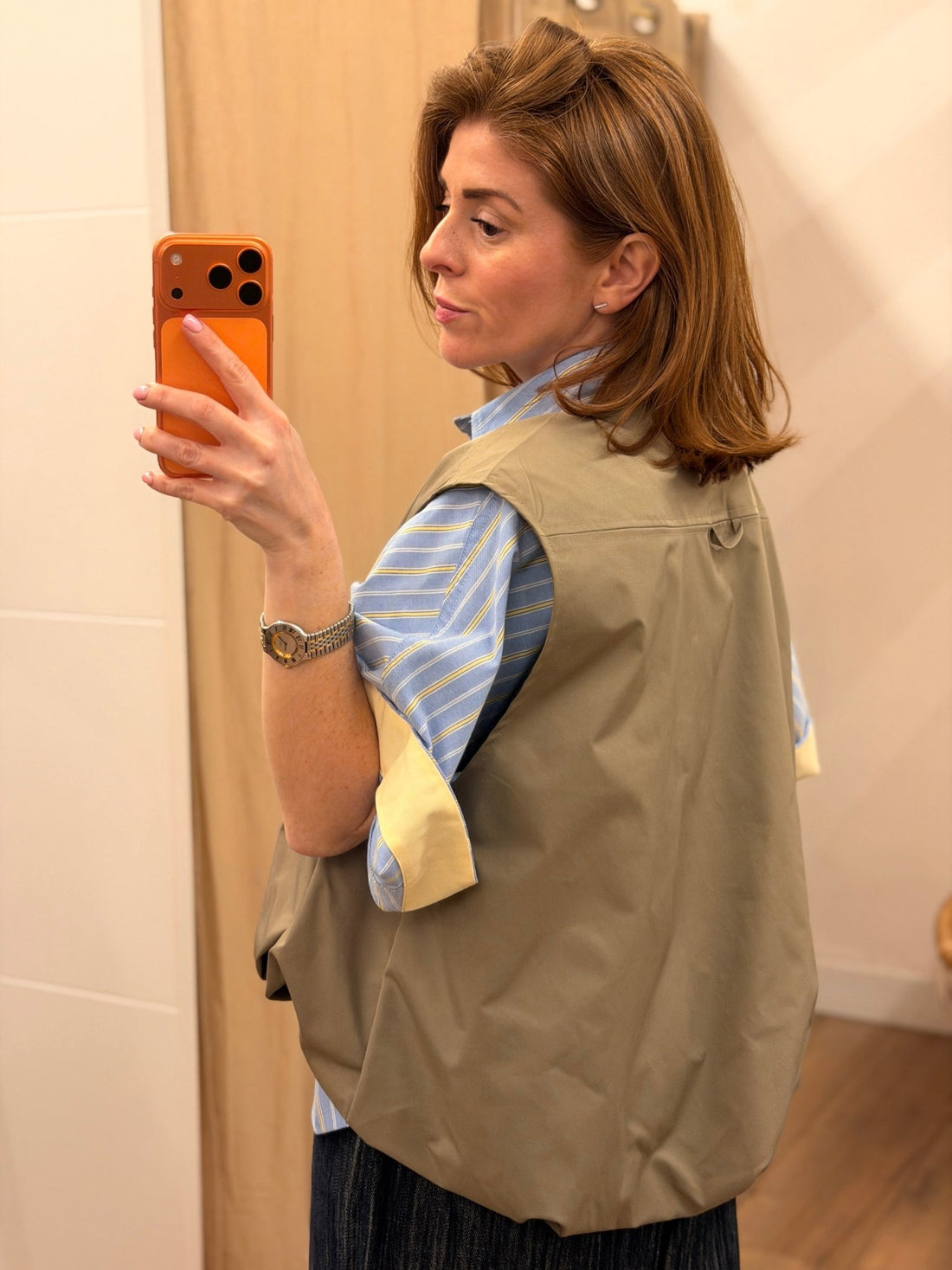 Gilet Perdita taupe - Léone