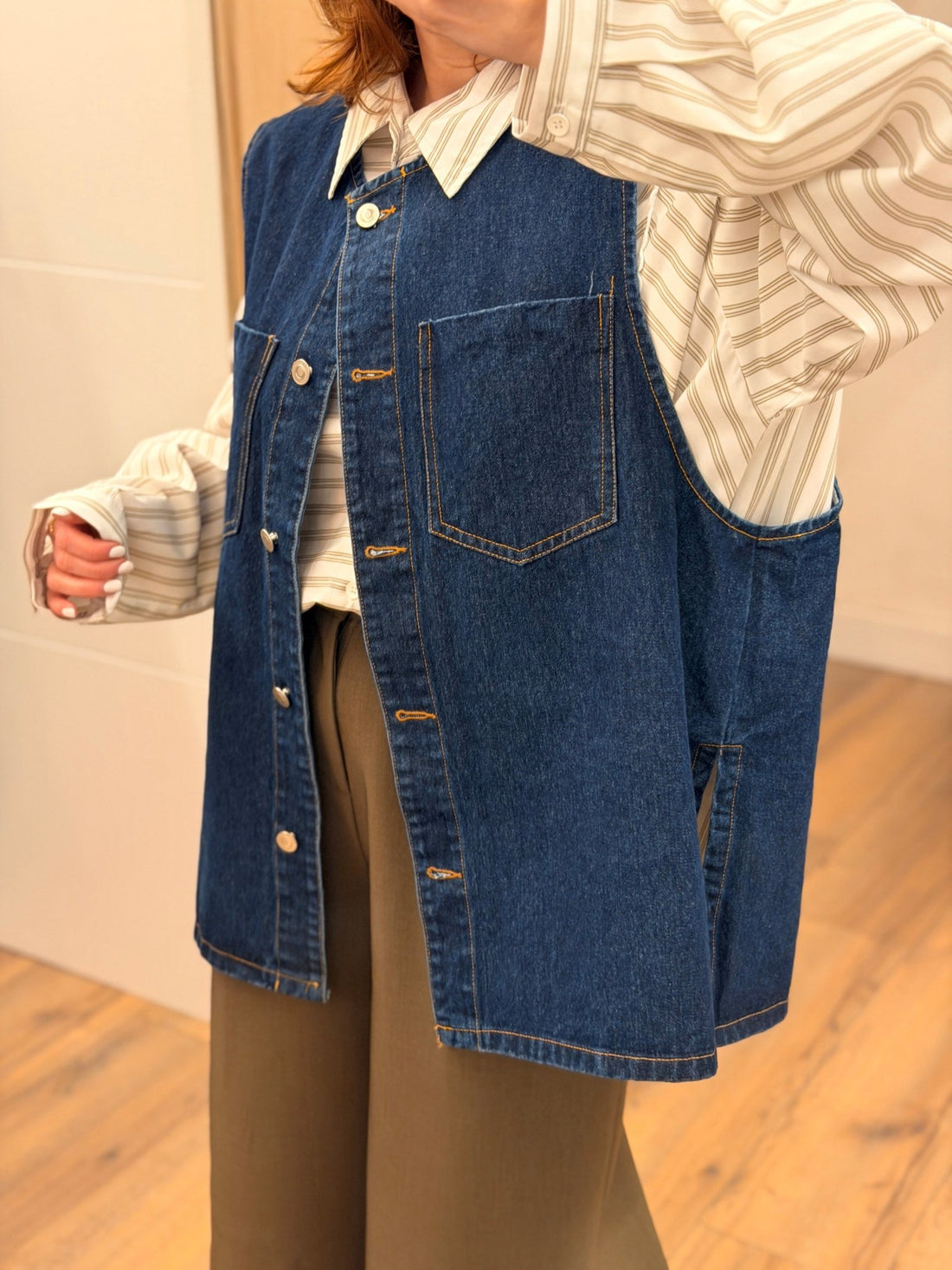 Gilet Romy bleu - Léone