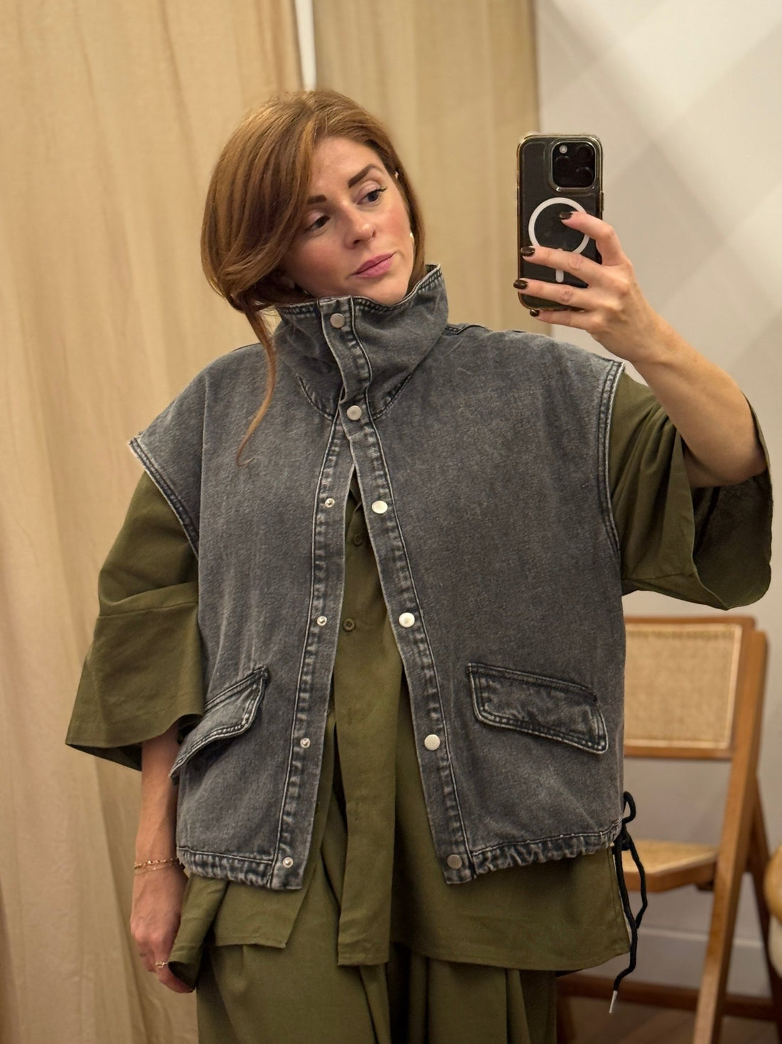 Gilet Samara gris - Léone