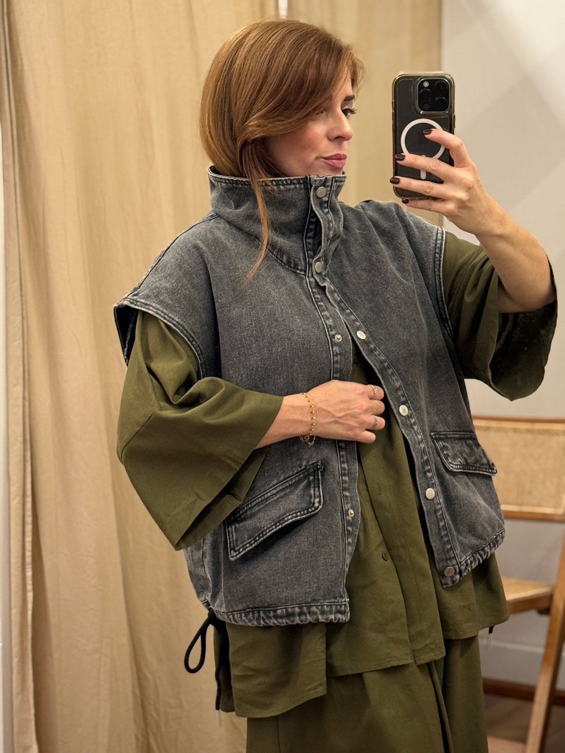 Gilet Samara gris - Léone