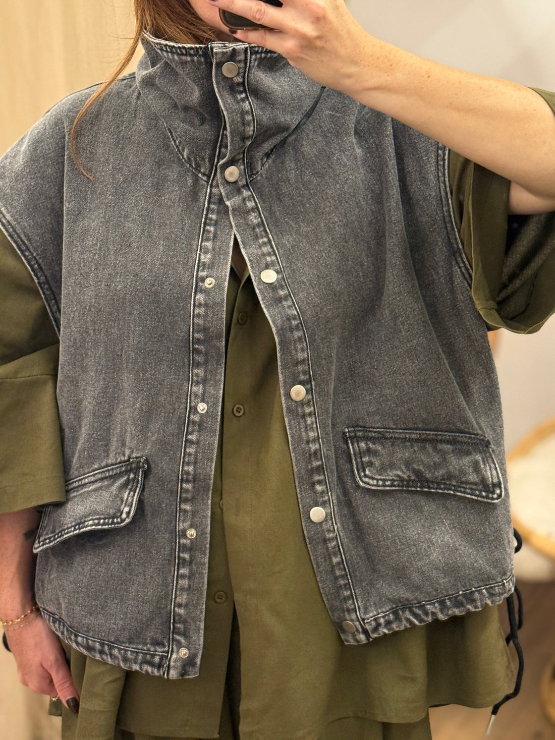 Gilet Samara gris - Léone