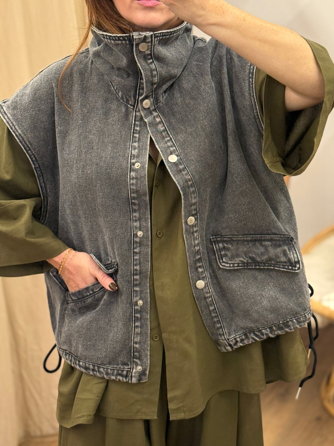 Gilet Samara gris - Léone