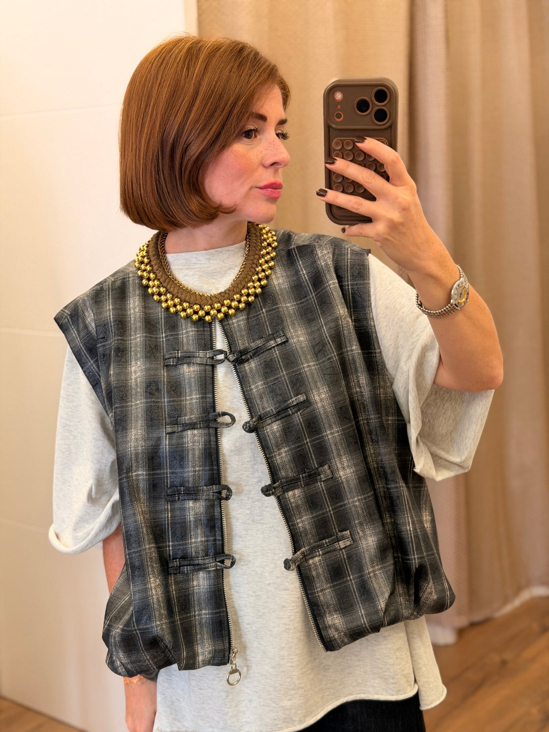Gilet sans manches Mika bleu - Léone