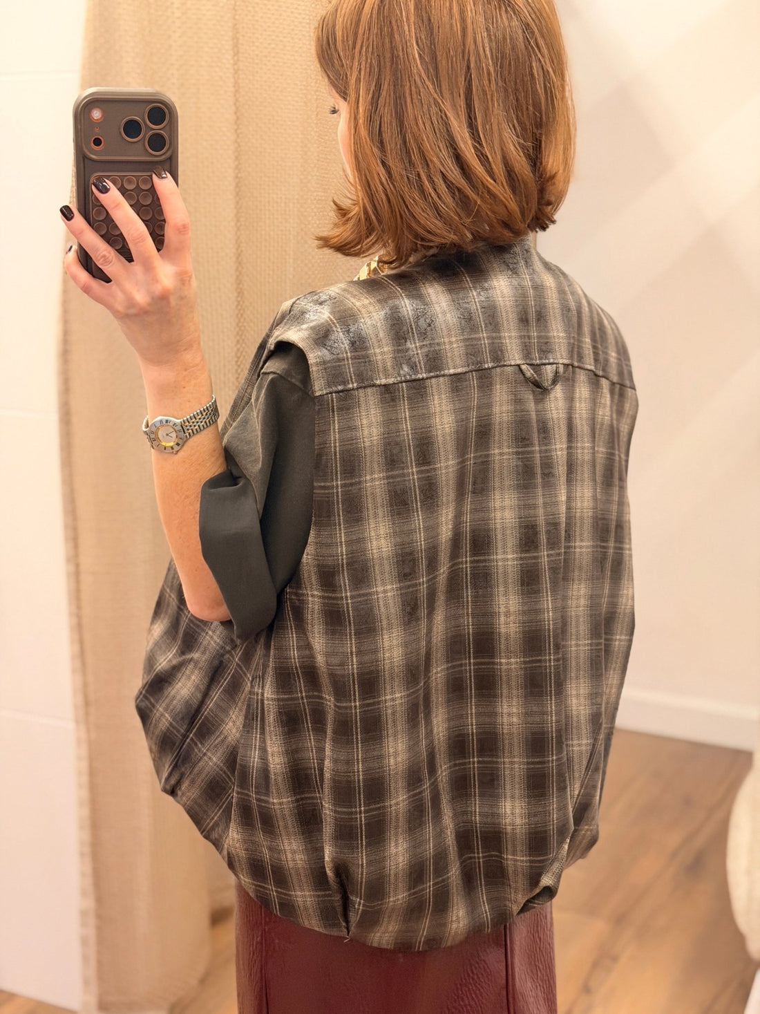 Gilet sans manches Mika marron - Léone