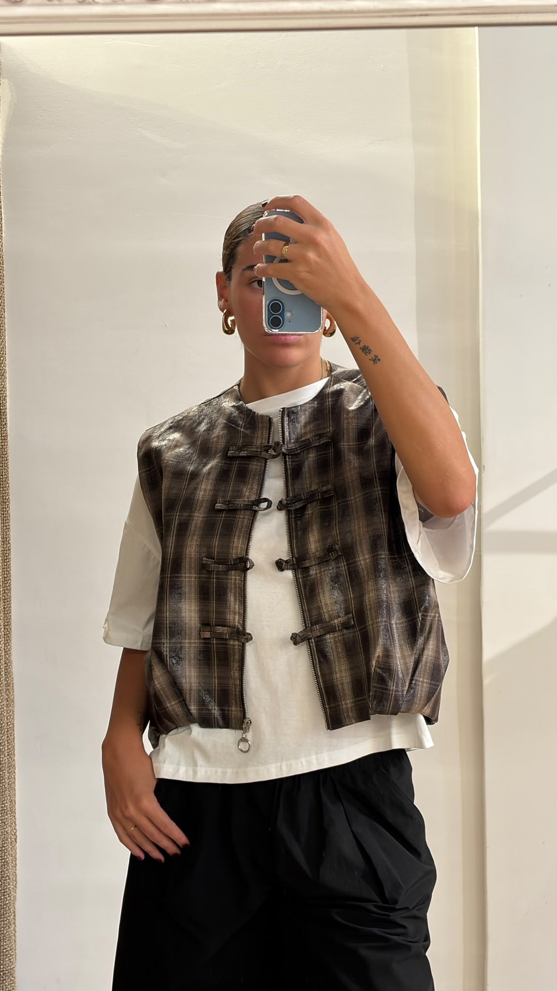 Gilet sans manches Mika marron - Léone