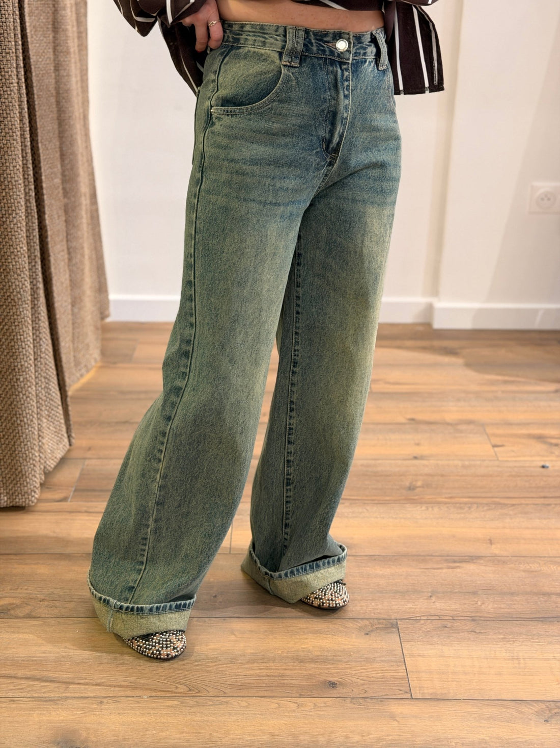 Jean charlie bleu vieilli - Léone