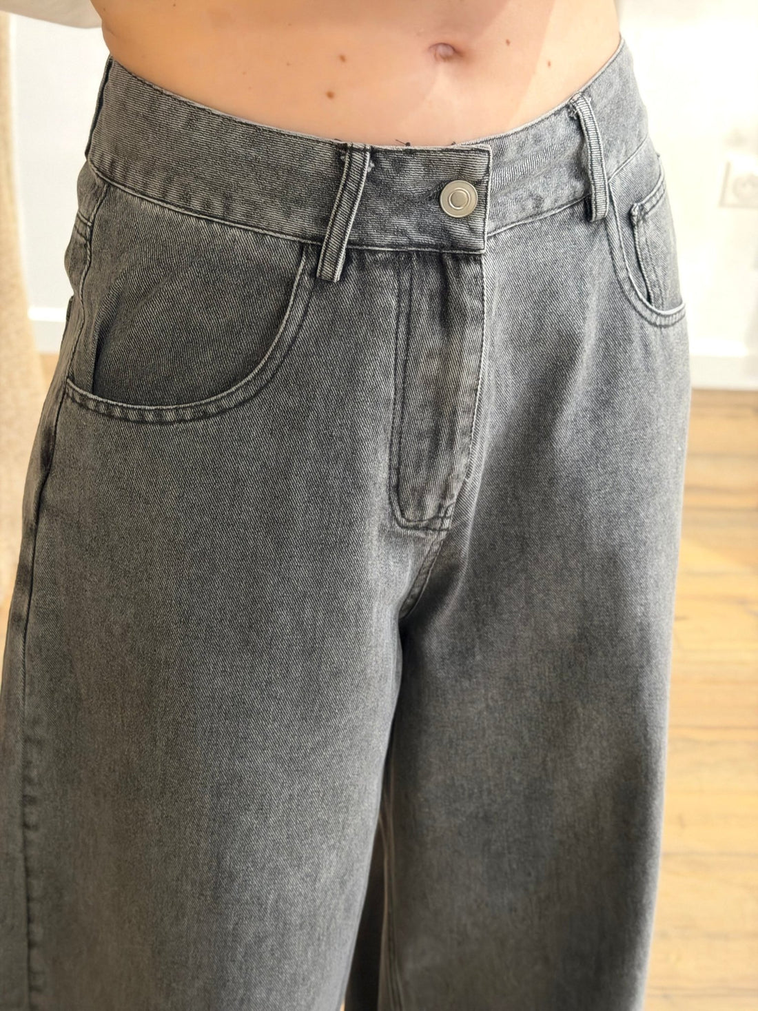 Jean large gris Alabama - Léone