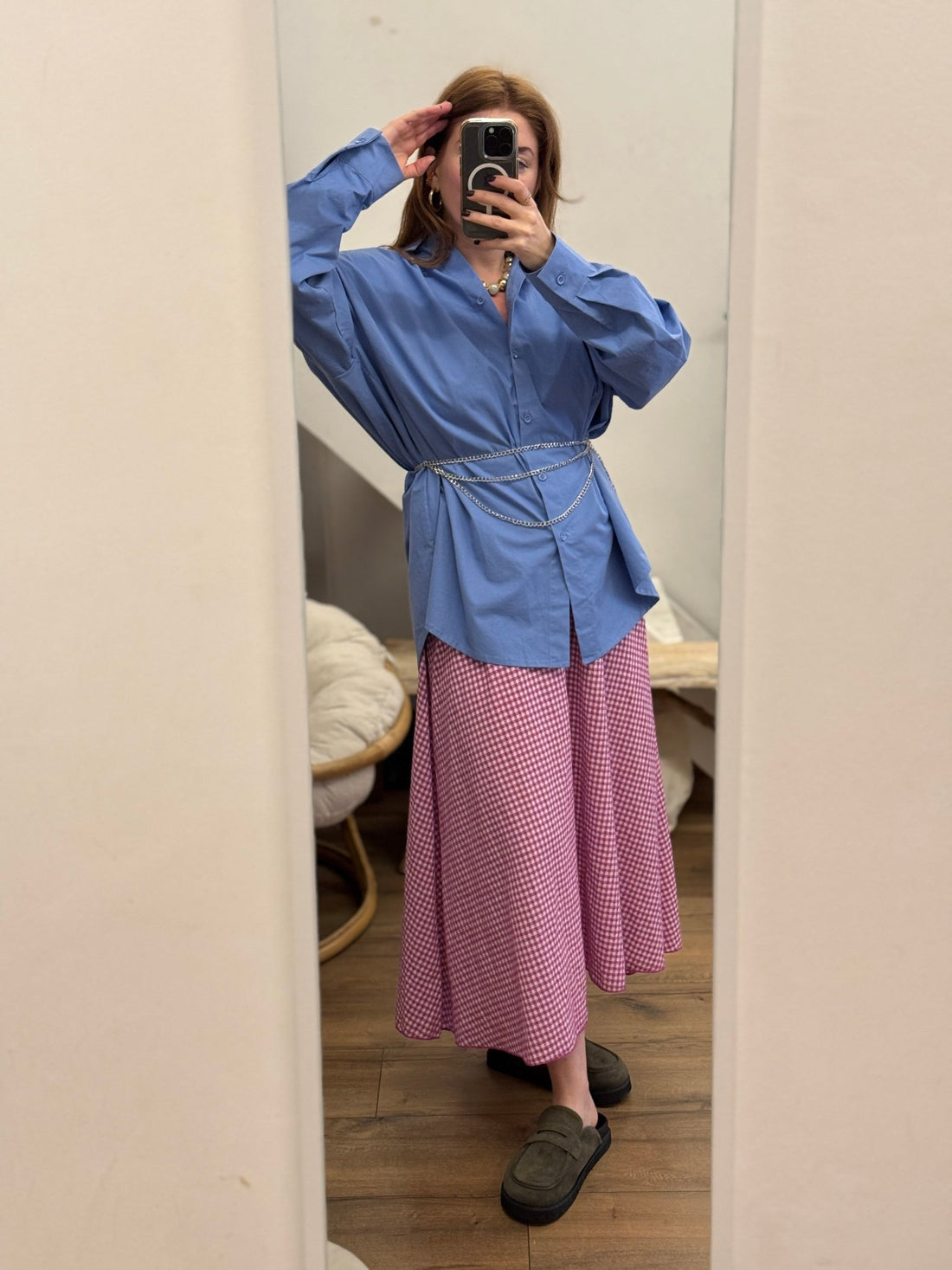 Jupe Brigitte mauve - Léone
