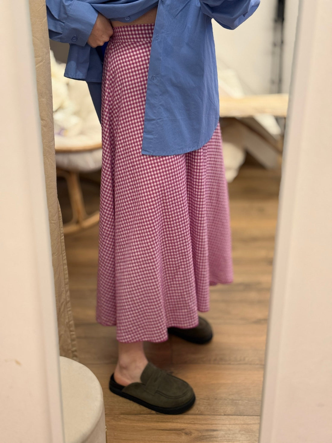 Jupe Brigitte mauve - Léone