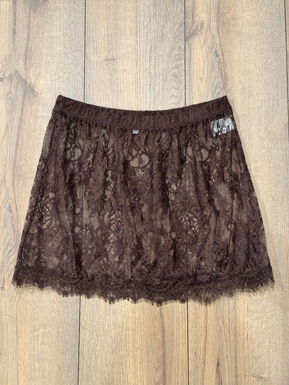Jupe dentelle Lia chocolat - Léone