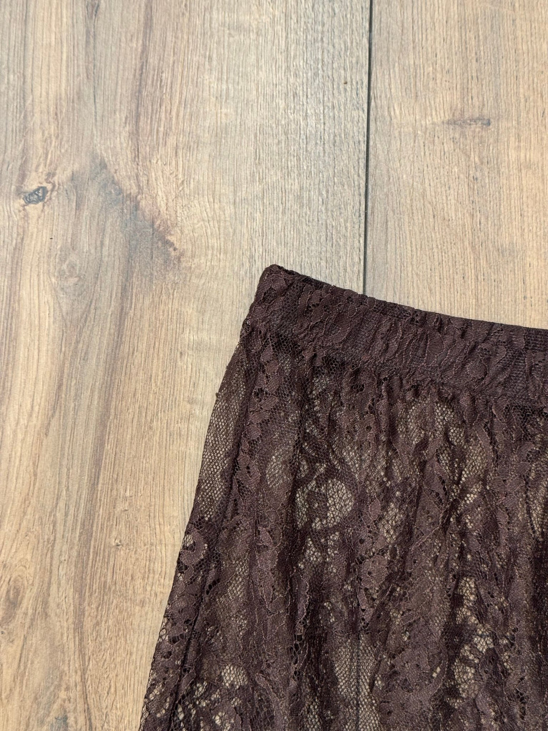 Jupe dentelle Lia chocolat - Léone