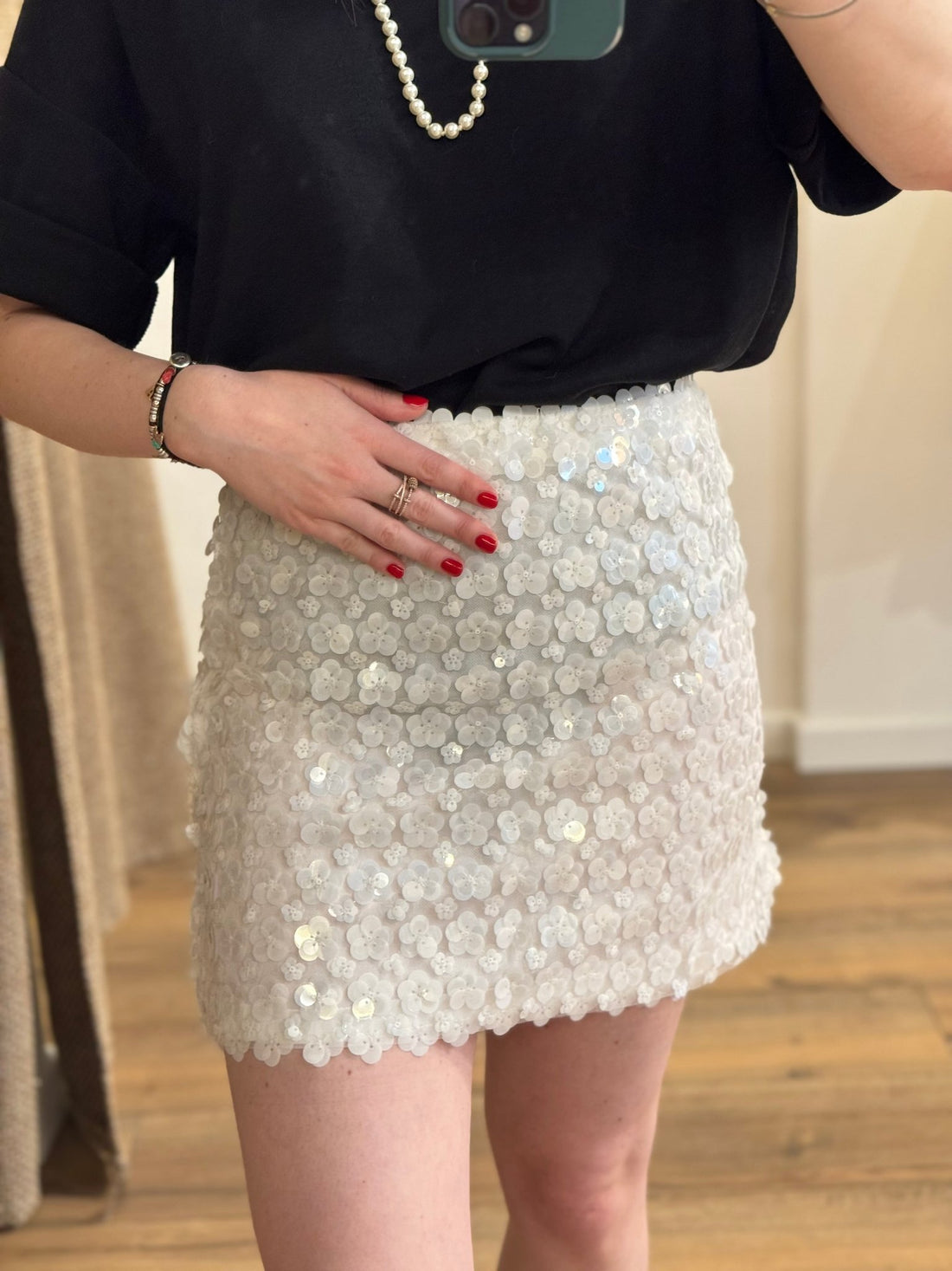 Jupe elvisse blanche - Léone