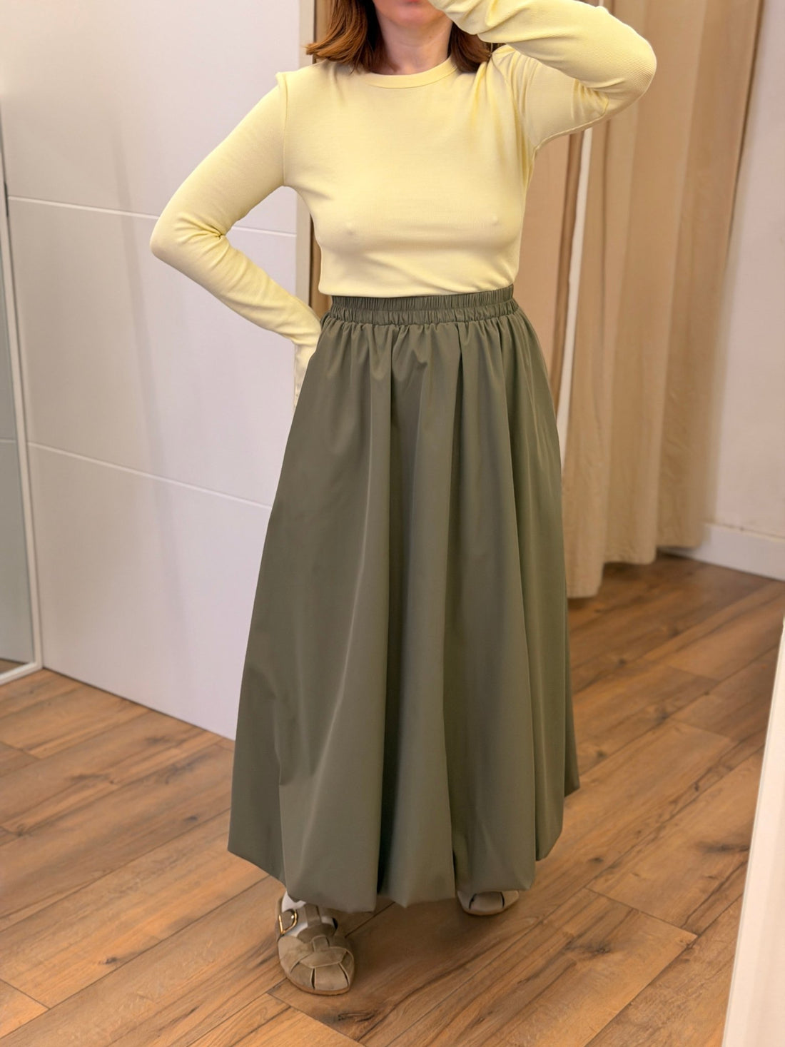 Jupe Leandra kaki - Léone