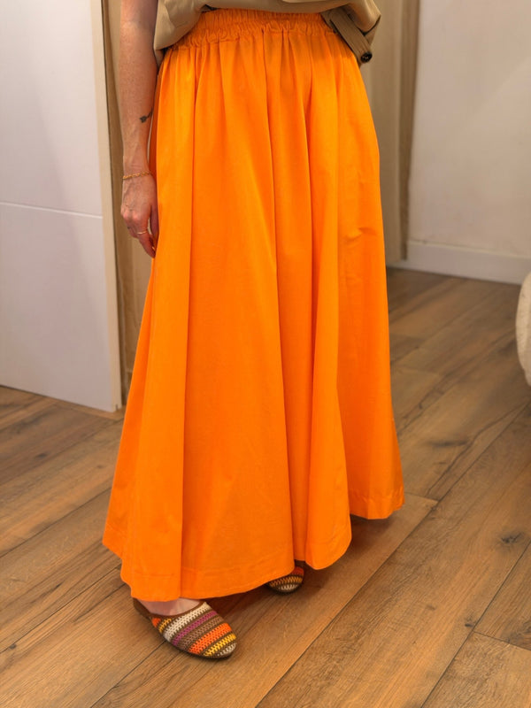 Jupe longue Sophie orange - Léone