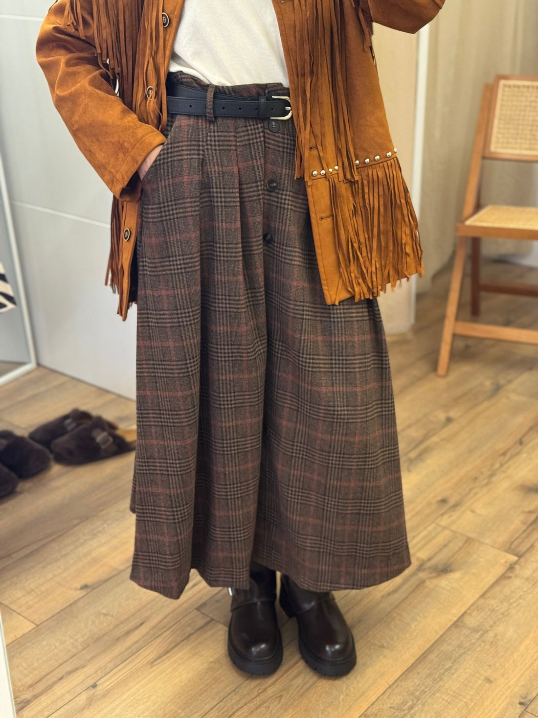 Jupe Maélyne marron - Léone