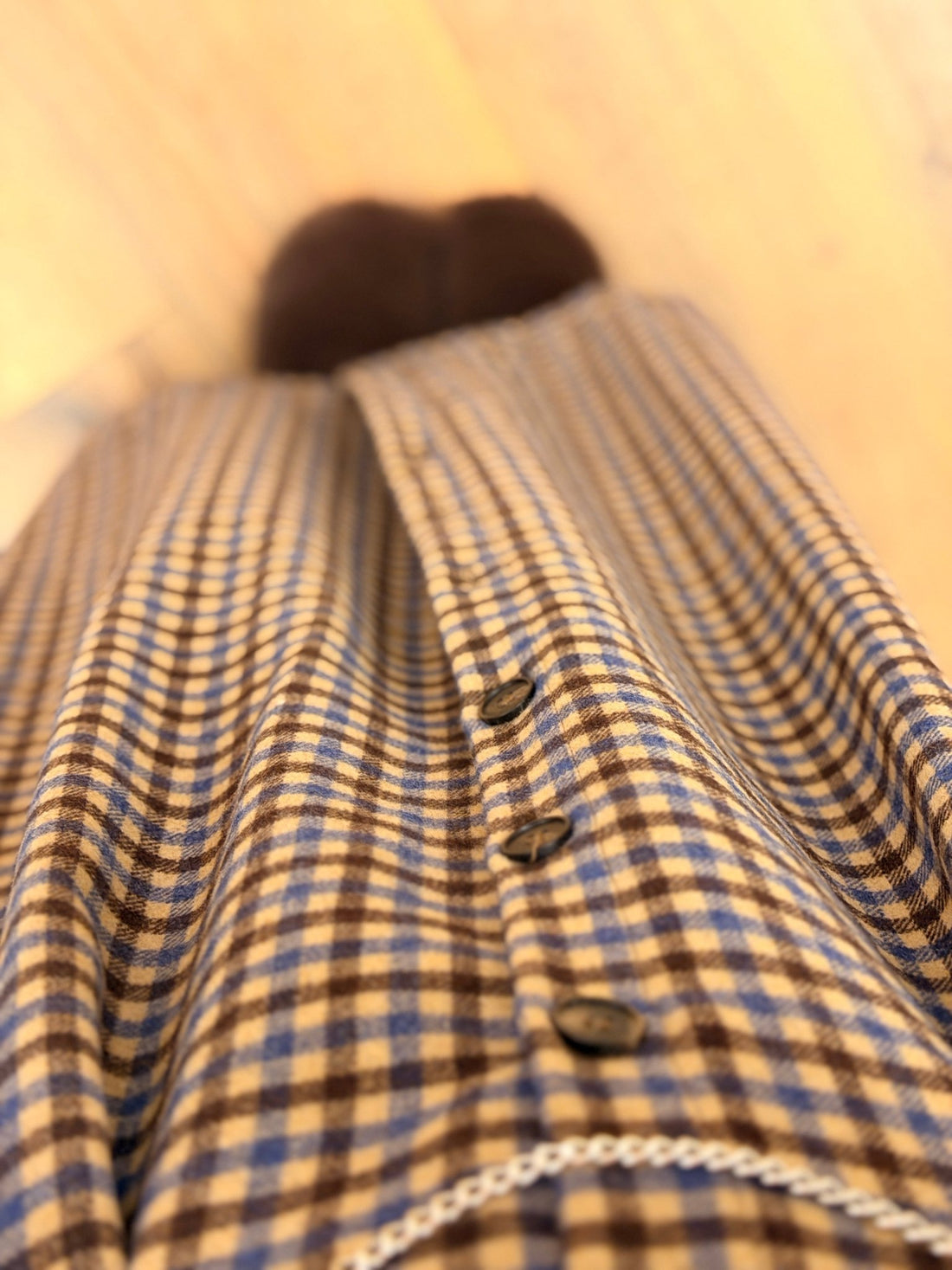 Jupe Maélyne marron/bleu - Léone