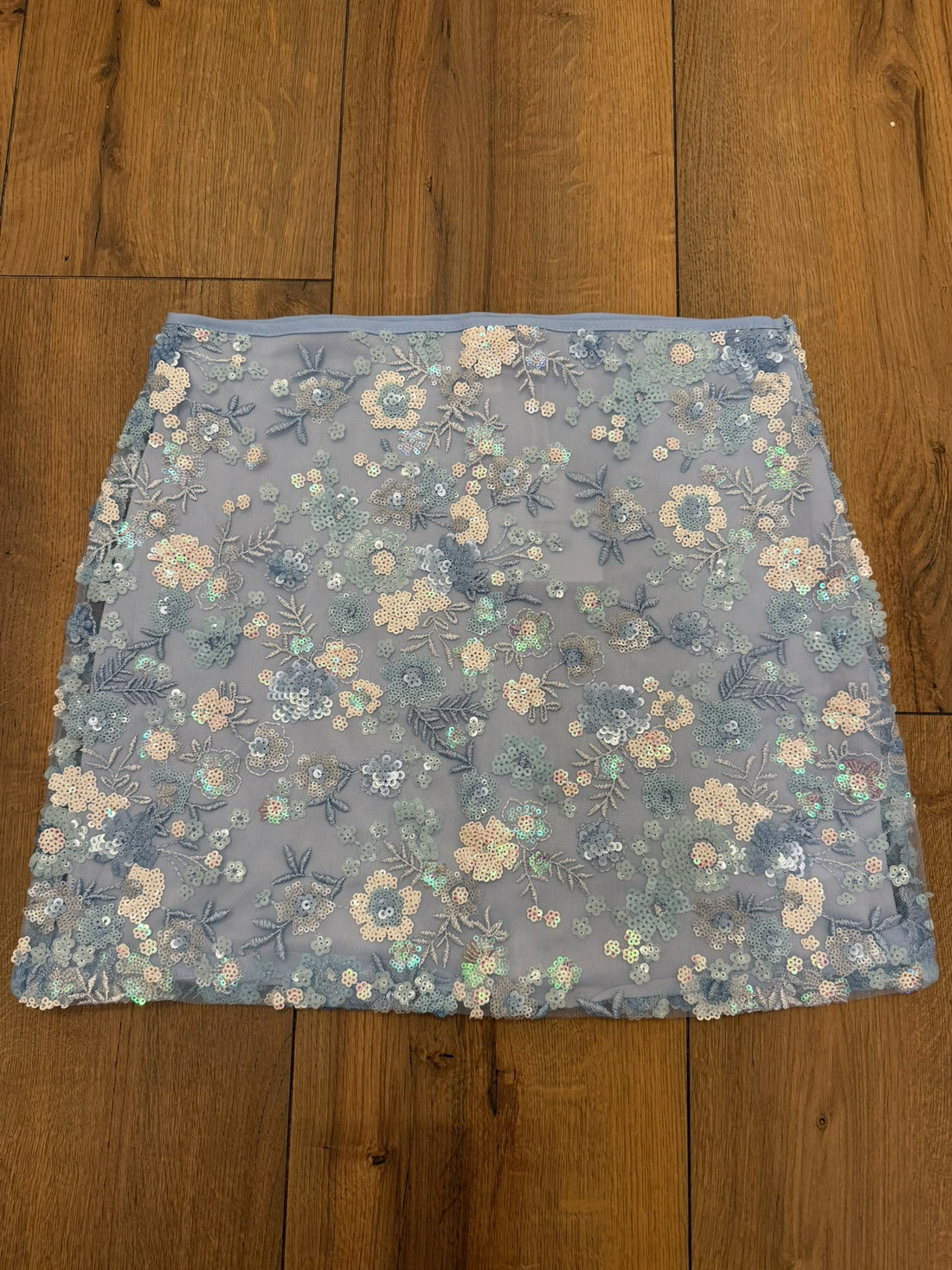 Jupe sequin Anna bleue - Léone
