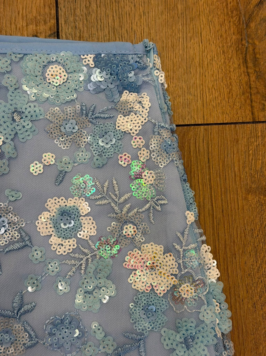 Jupe sequin Anna bleue - Léone