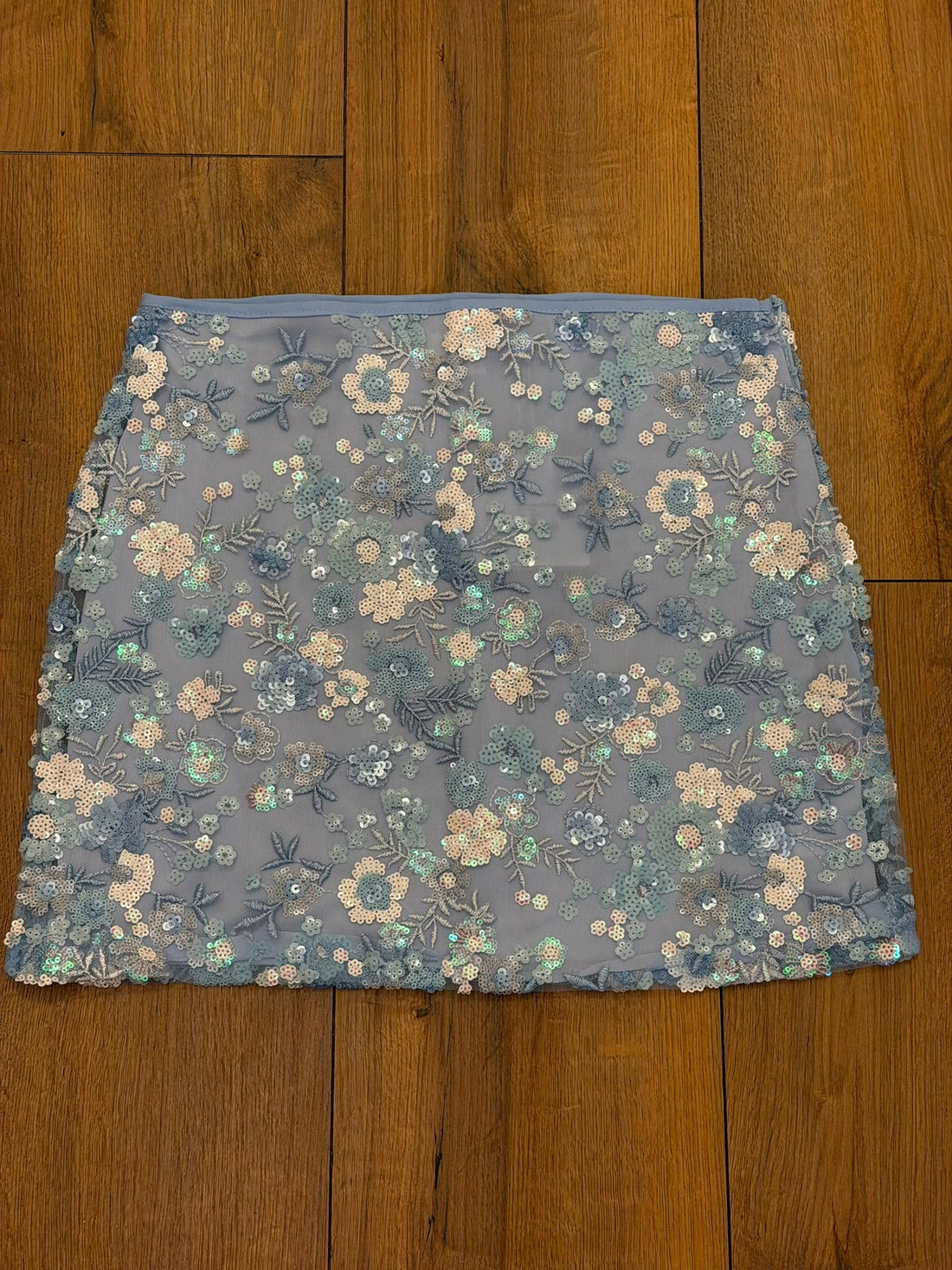 Jupe sequin Anna bleue - Léone
