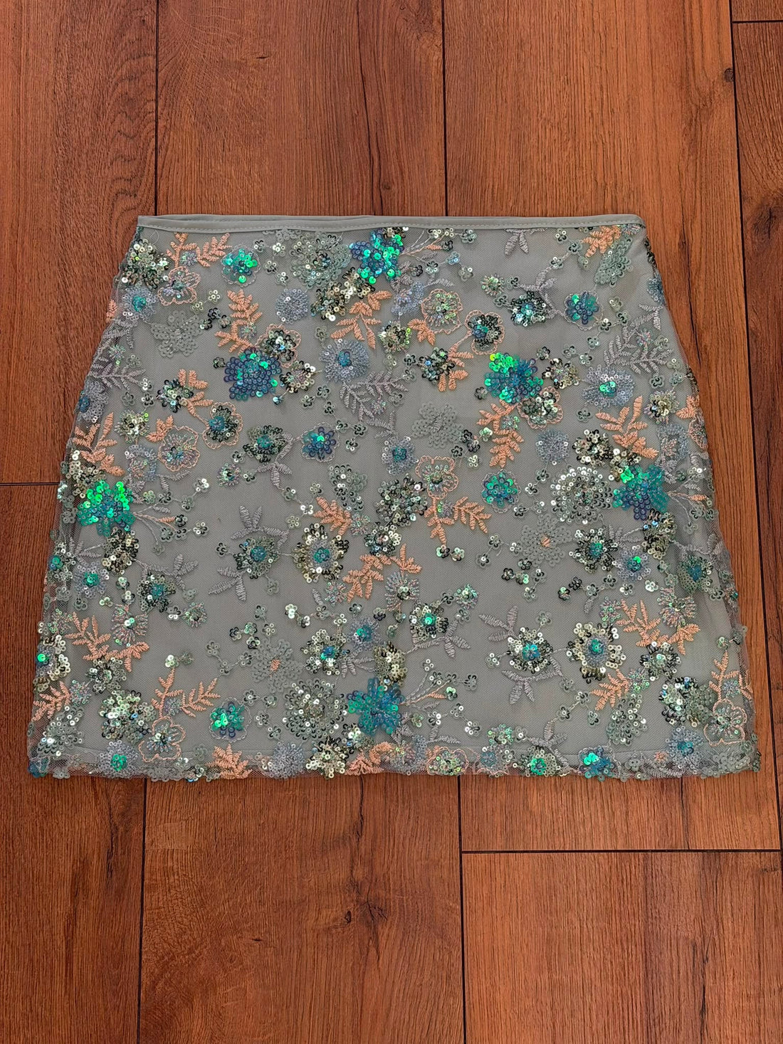 Jupe sequin Anna verte - Léone