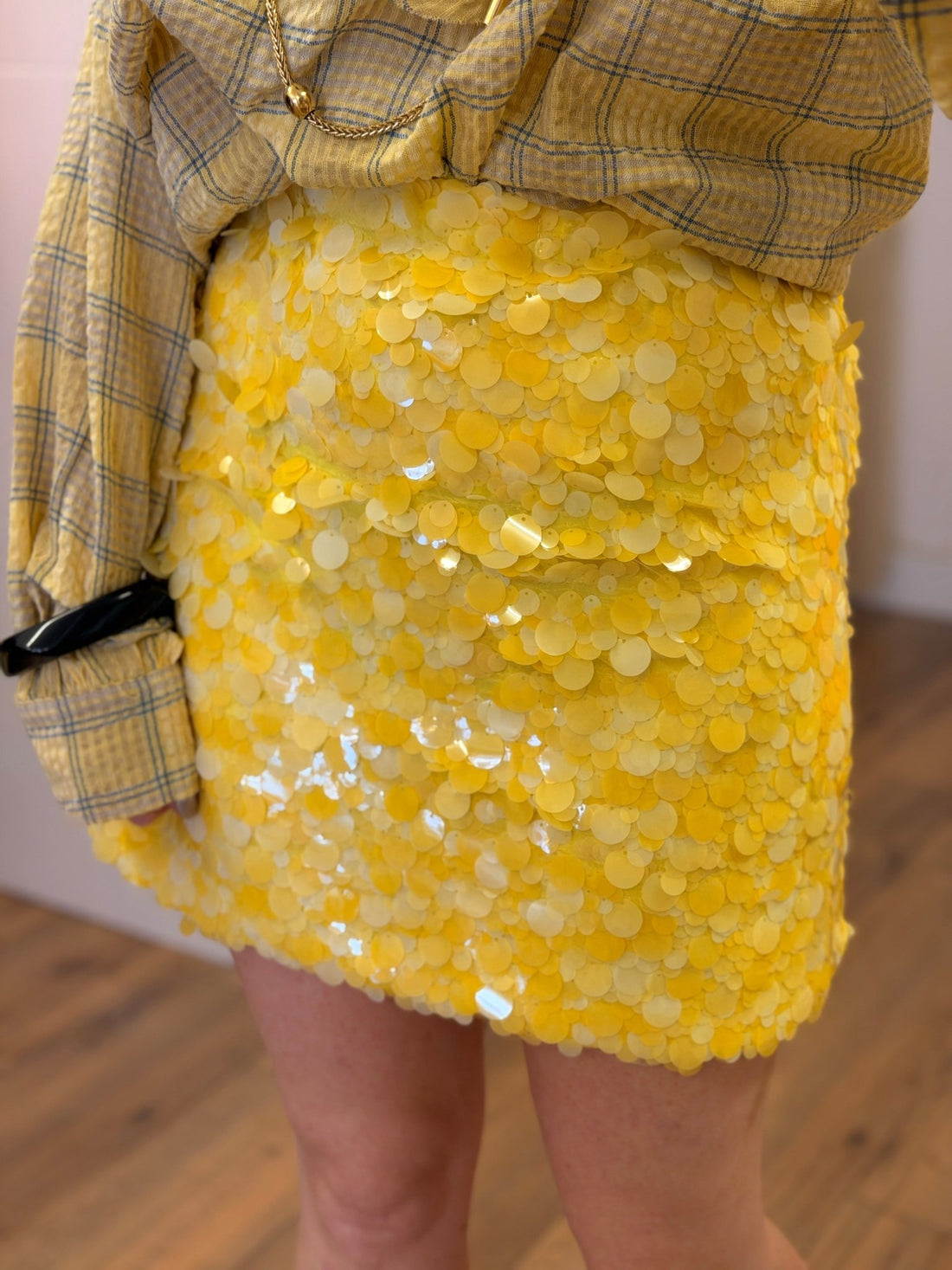 Jupe sequins Alfie jaune - Léone
