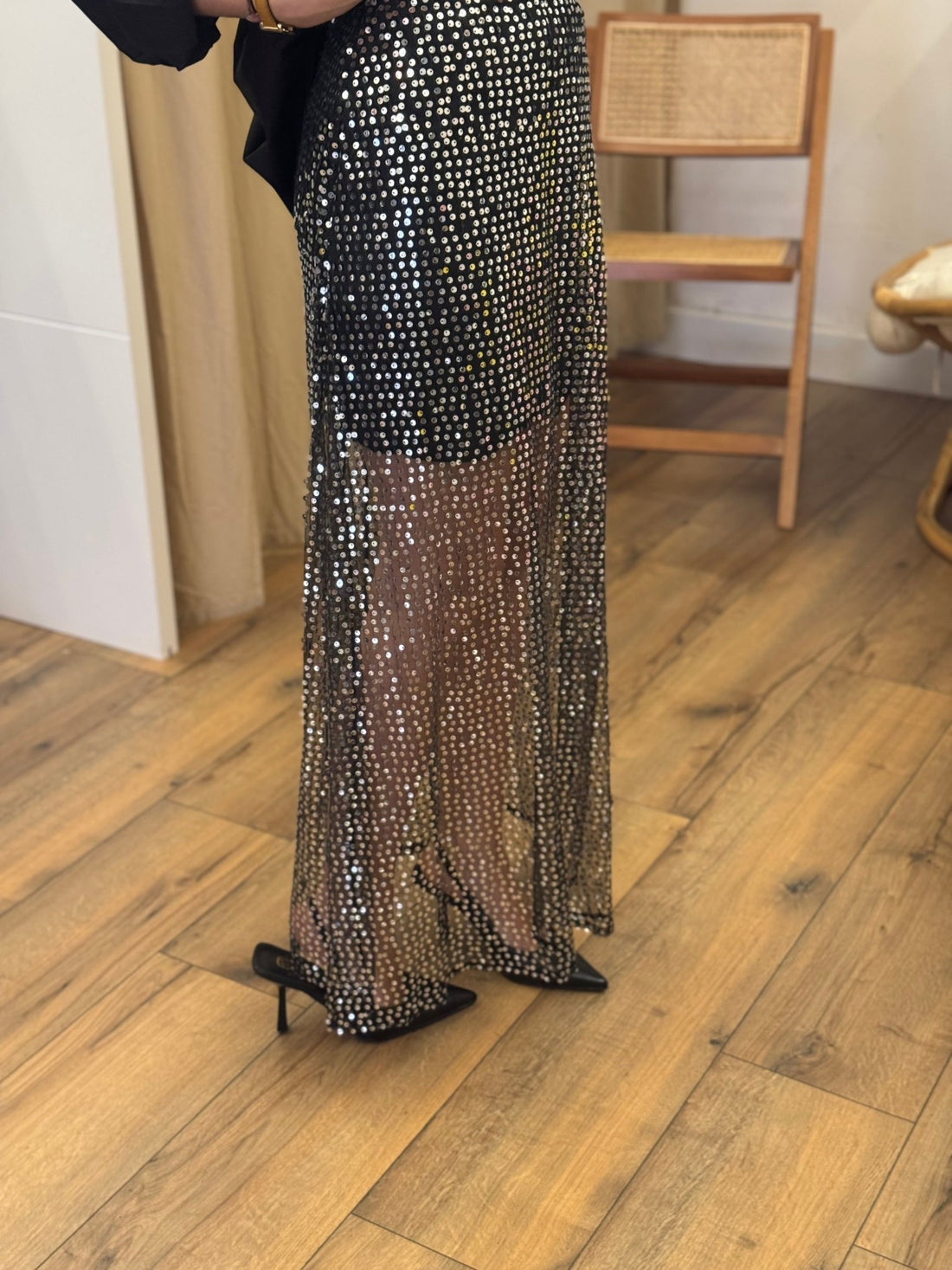 Jupe Theresa argentée - Léone