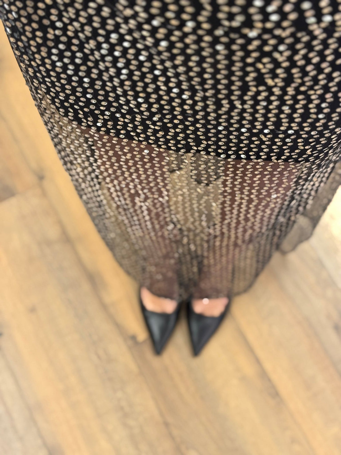 Jupe Theresa argentée - Léone