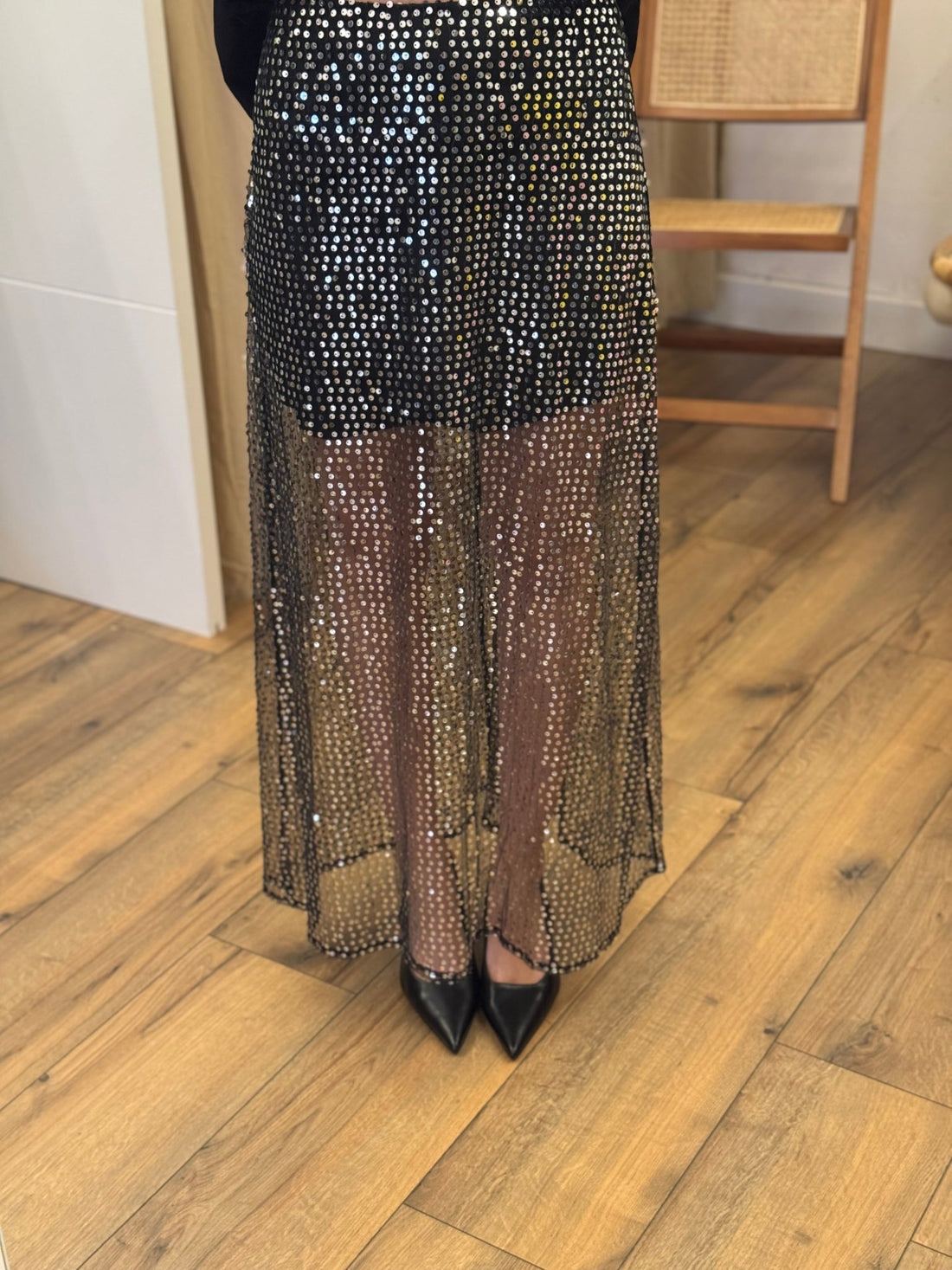 Jupe Theresa argentée - Léone