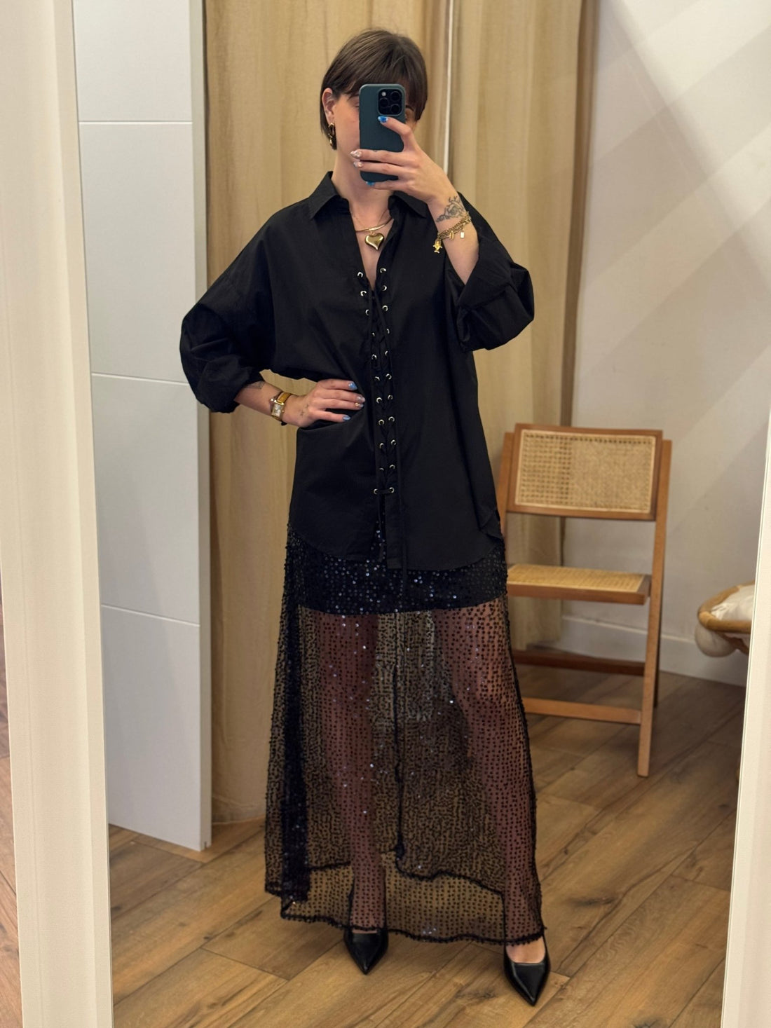 Jupe Theresa noire - Léone