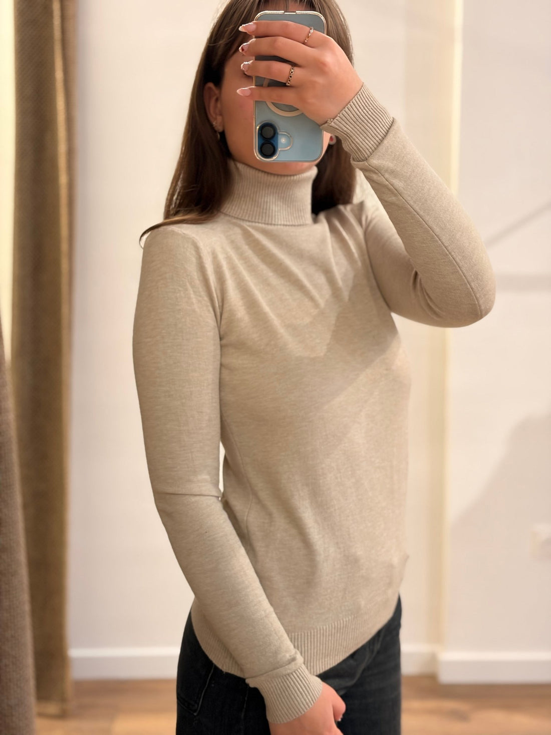 Maille fine Sassy beige - Léone