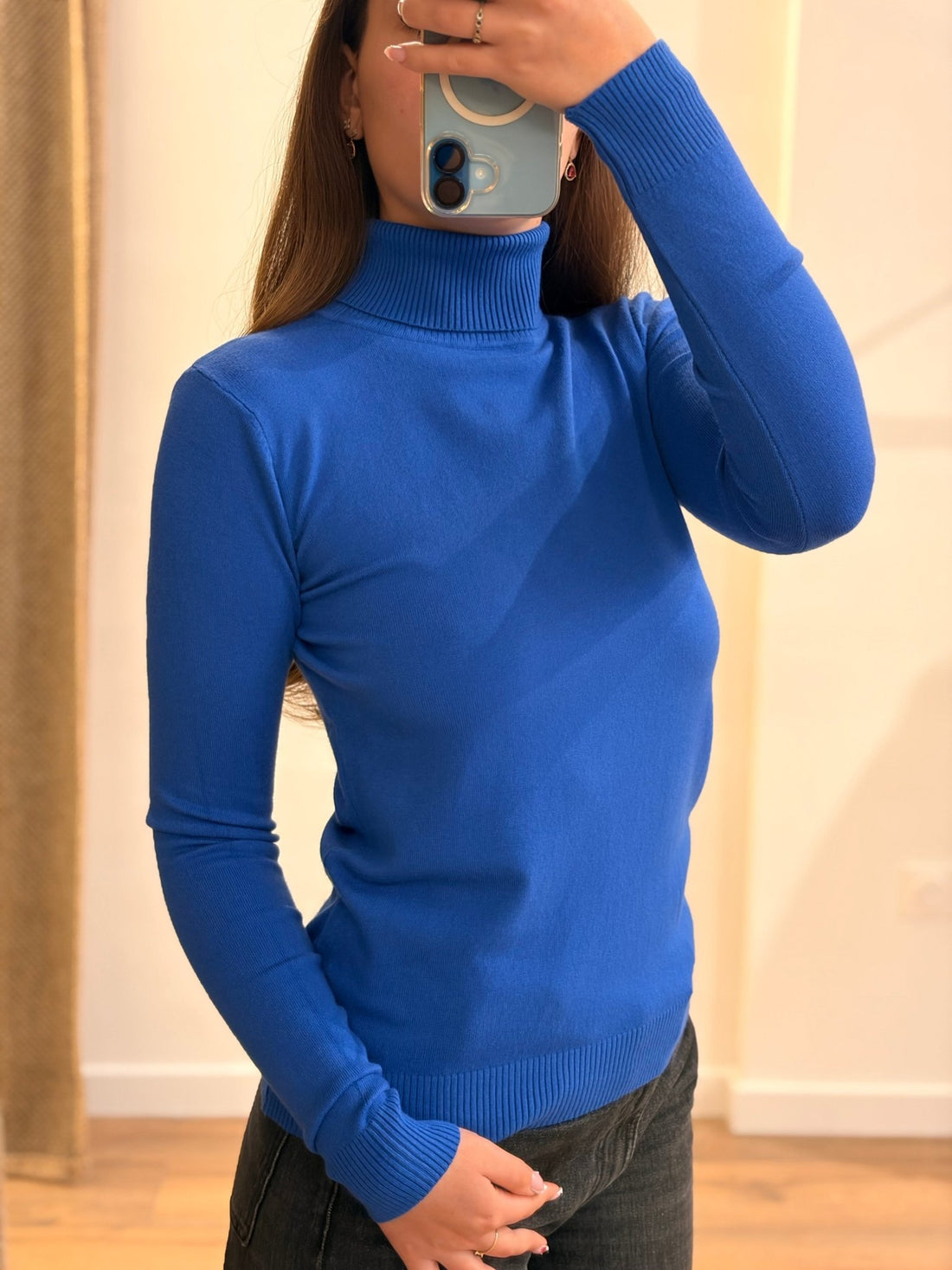 Maille fine Sassy bleue - Léone