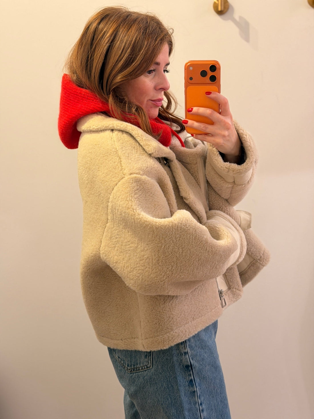 Manteau aviateur felka beige - Léone