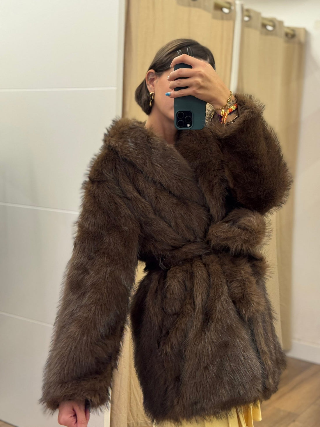 Manteau Azélie marron - Léone