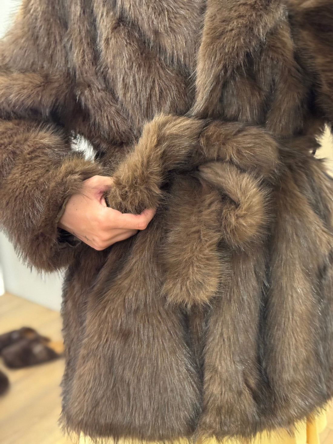 Manteau Azélie marron - Léone